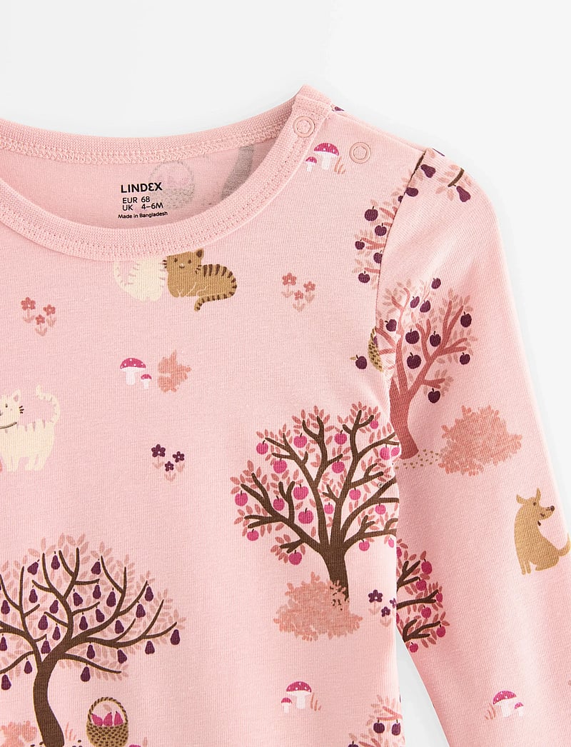 Lindex - Body Autumn tree - långärmade bodies - light dusty pink - 2