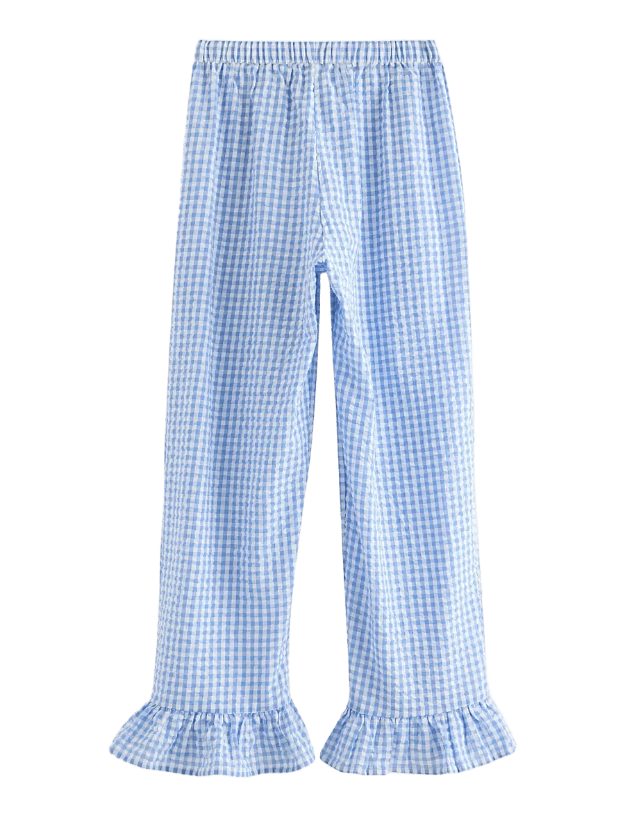 Lindex - Pyjama trousers in seersucker - pyjamasbyxor - light blue - 2