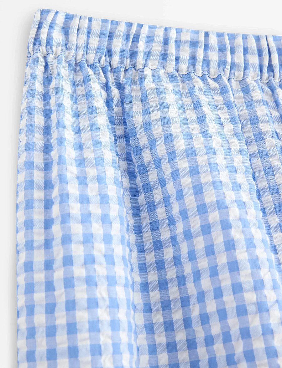 Lindex - Pyjama trousers in seersucker - pyjamasbyxor - light blue - 5