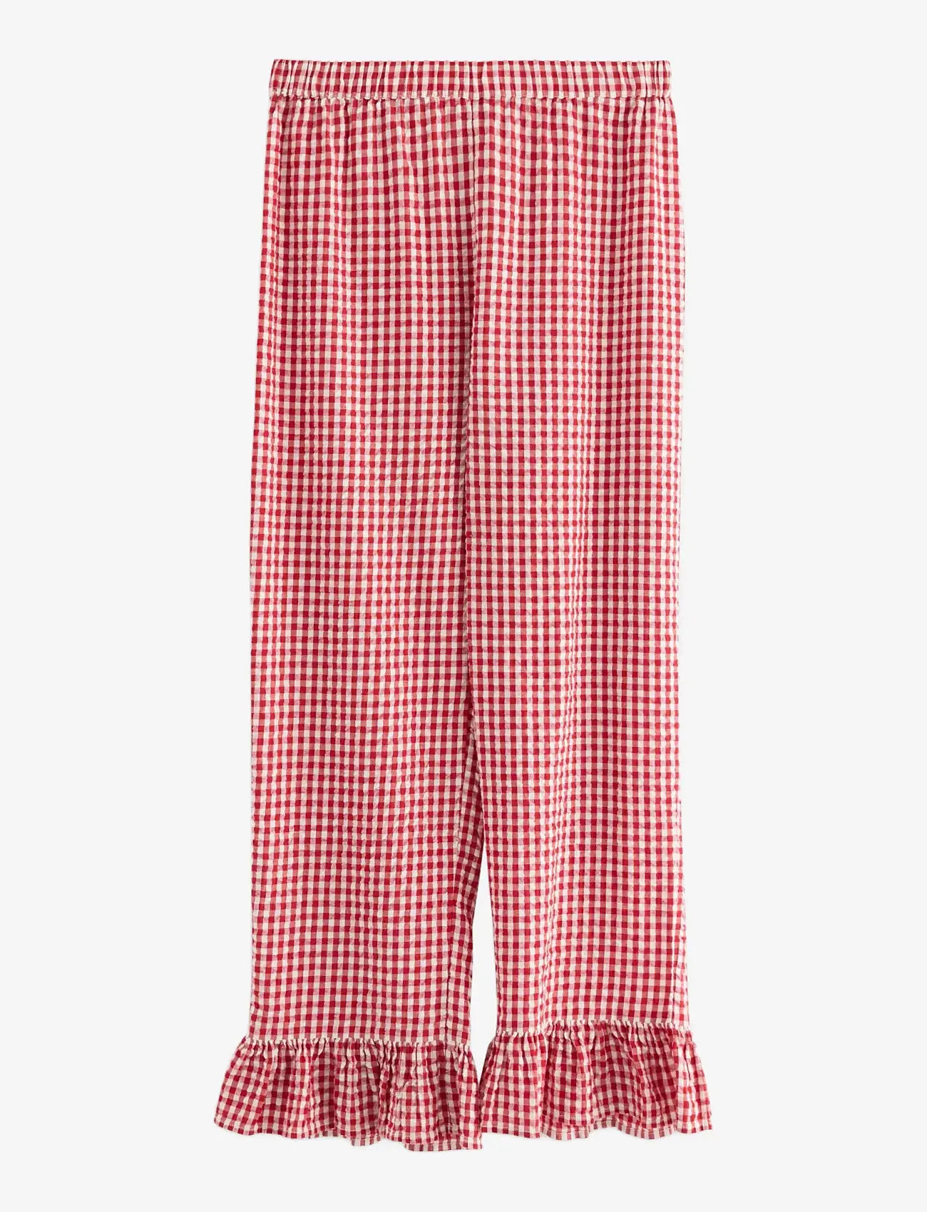 Lindex - NW Pyjama trouser seersucker f - pyjamas - red - 1