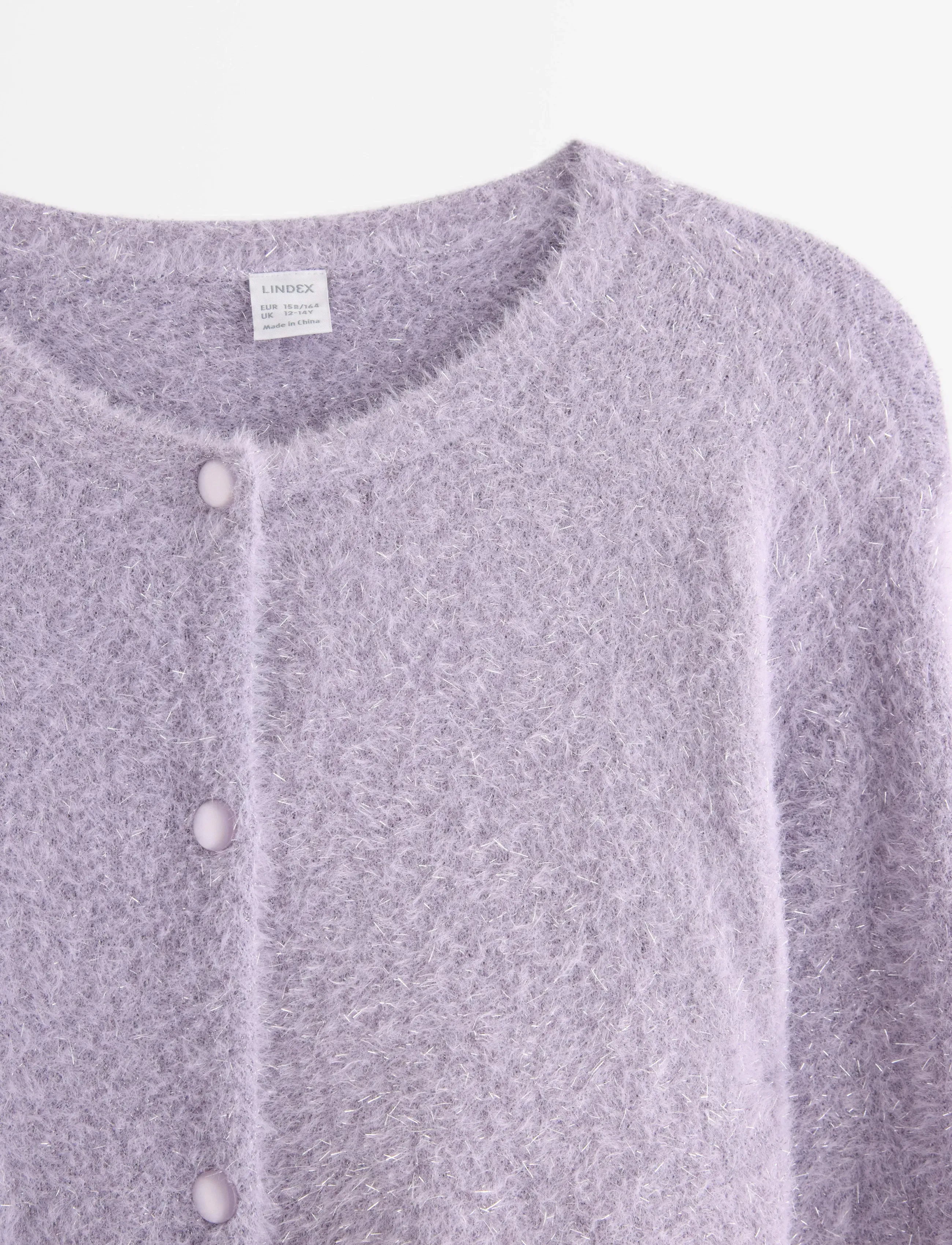 Lindex - Cardigan i fjädergarn - cardigans - light dusty lilac - 5