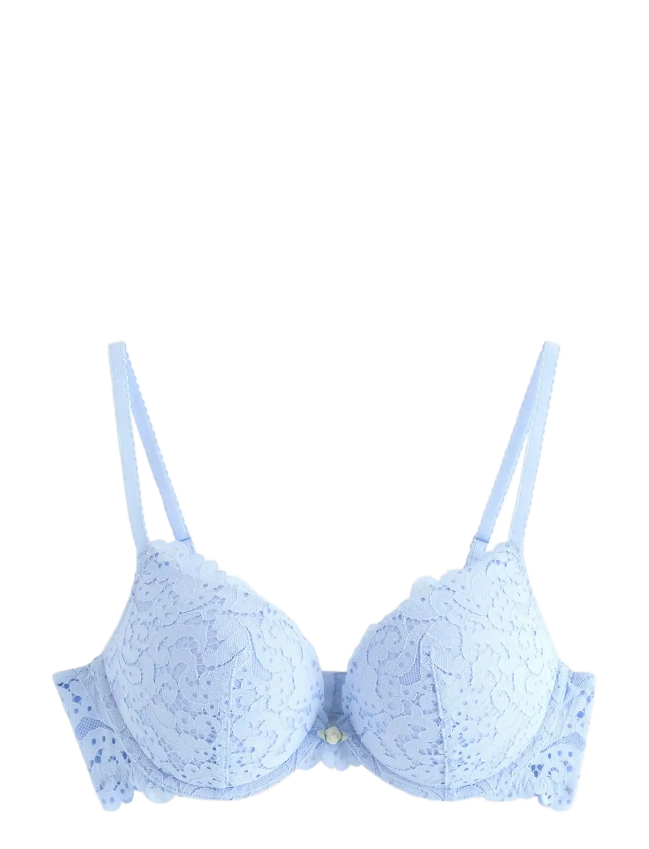LINDEX Malva Push-Up BH With Strickjacke Blau - Bx75 - Damen