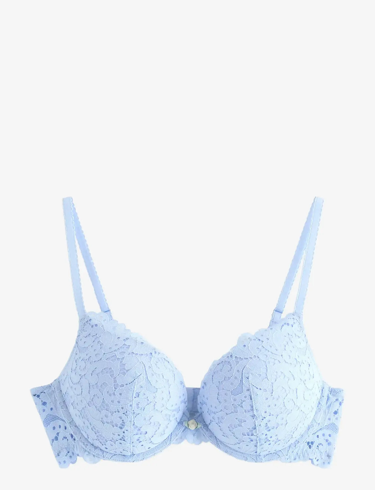 Lindex - Malva push-up bra with lace - push up bh'er - light blue - 1