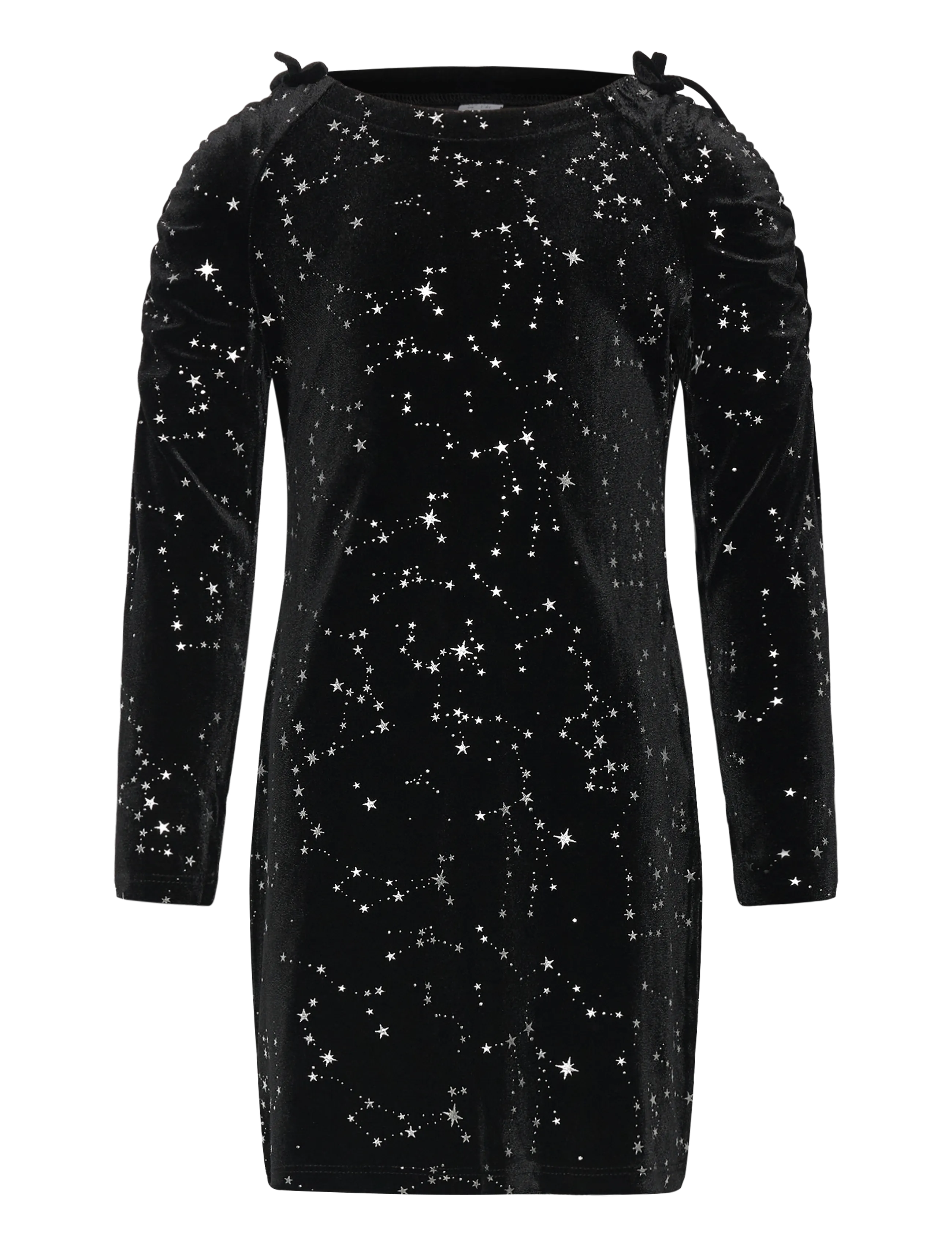 Lindex Dress Long Sleeve Velvet, 170, Casual Dresses, Schwarz - Long-sleeved Kinder