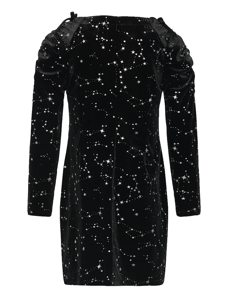Lindex - Dress long sleeve velvet - langærmede hverdagskjoler - black - 2