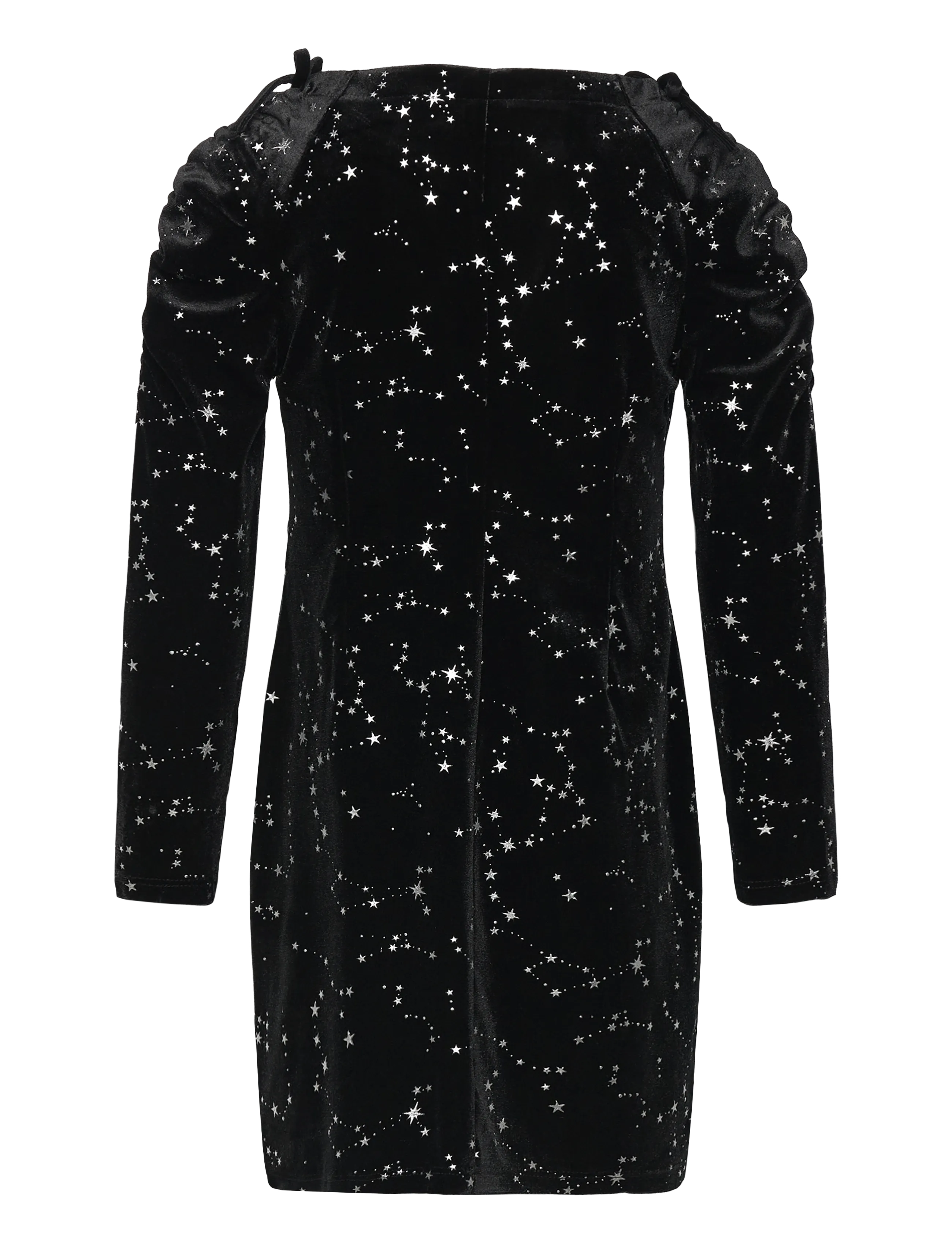 Lindex - Dress long sleeve velvet - langærmede hverdagskjoler - black - 2