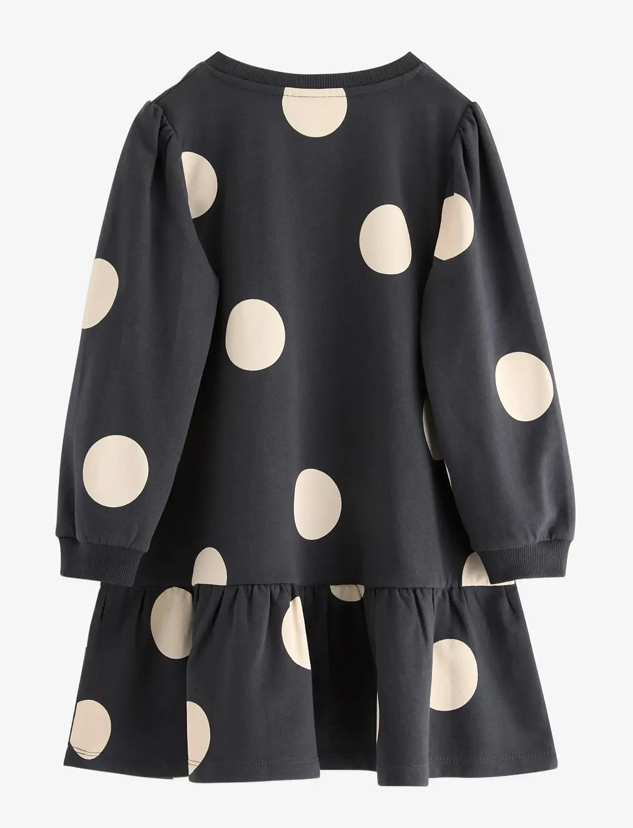 Lindex - Dress AOP and pile applique - långärmade vardagsklänningar - dark dusty grey - 2