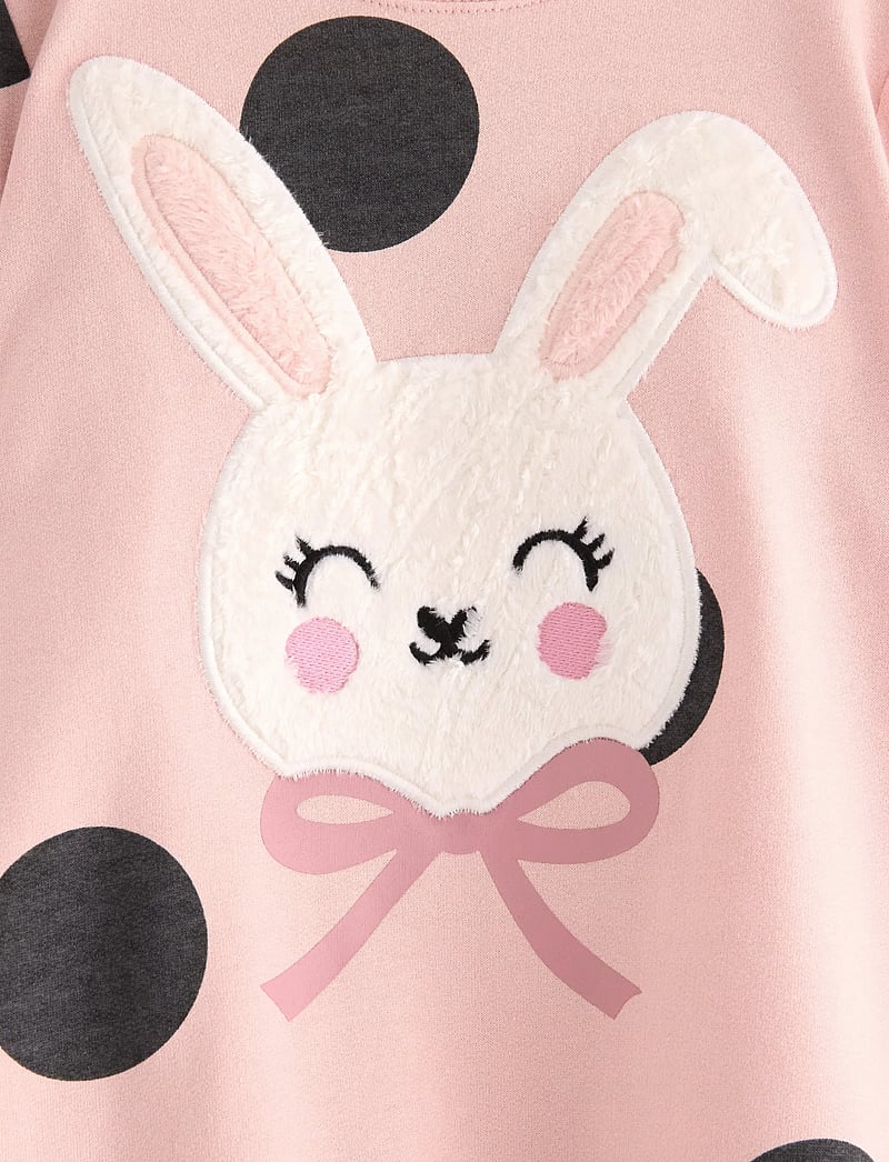 Lindex - Dress AOP and pile applique - langærmede hverdagskjoler - light dusty pink - 5