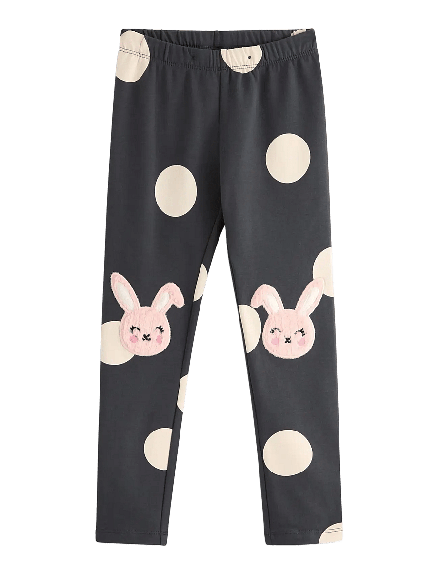 Lindex - Leggings br AOP knee applique - leggings - dark dusty grey - 1