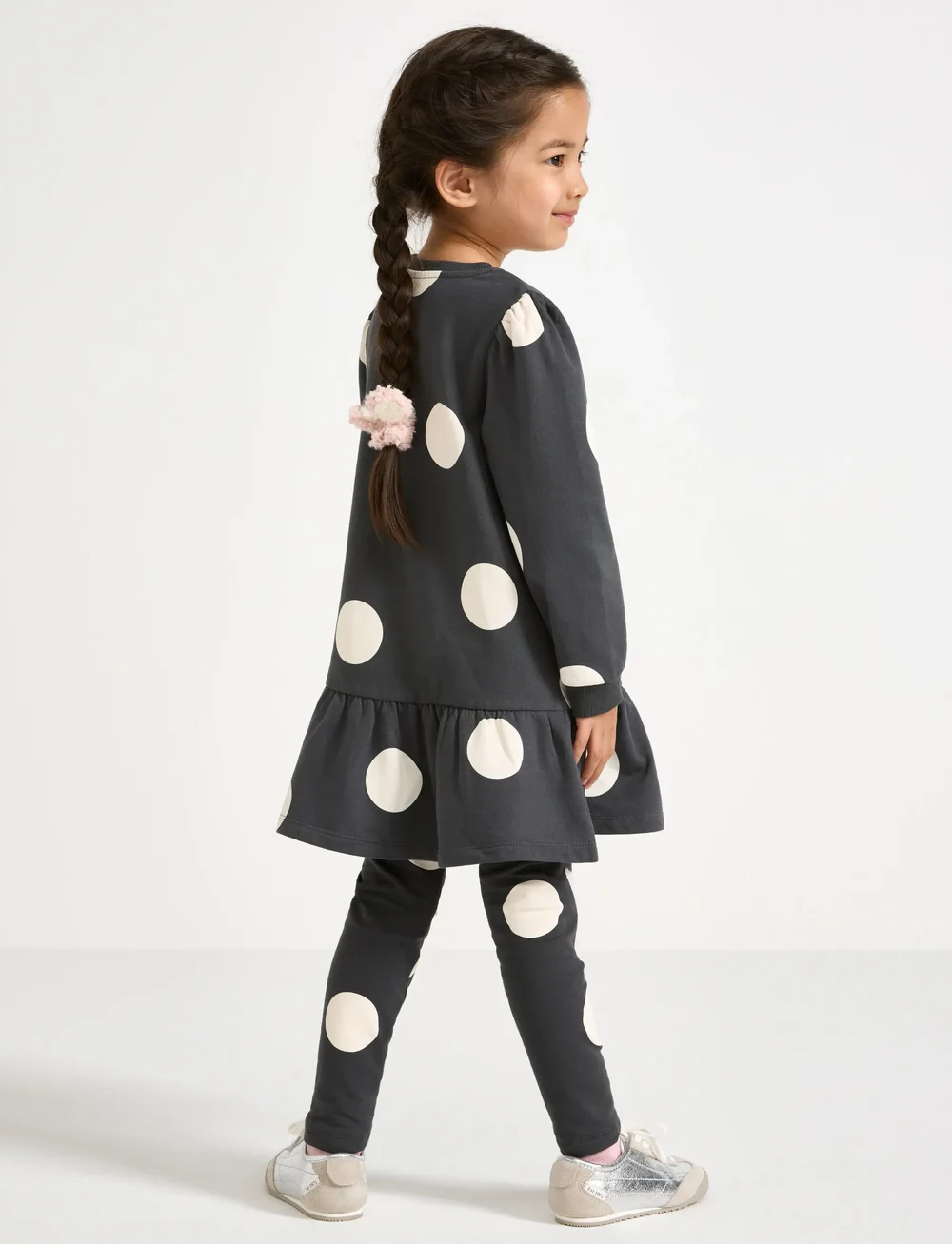 Lindex - Leggings br AOP knee applique - leggings - dark dusty grey - 3