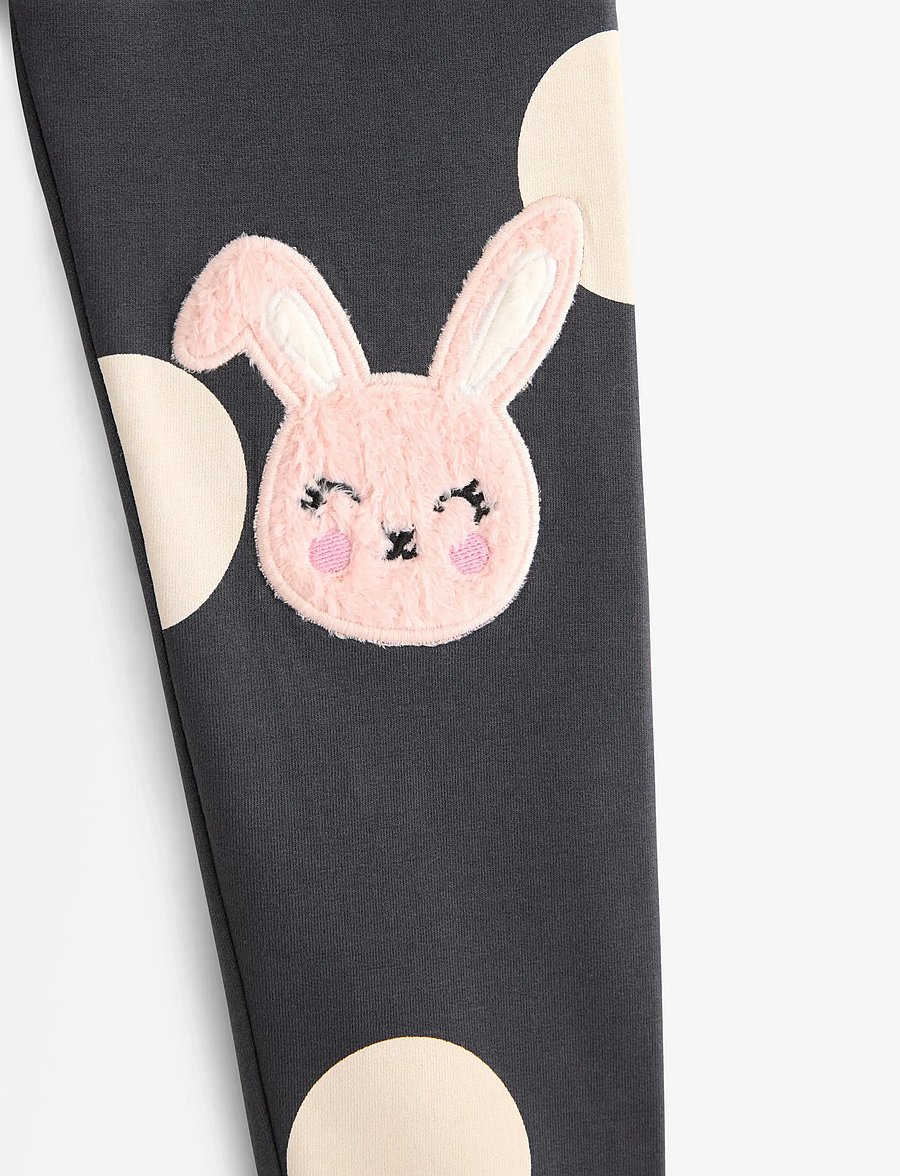 Lindex - Leggings br AOP knee applique - leggings - dark dusty grey - 5