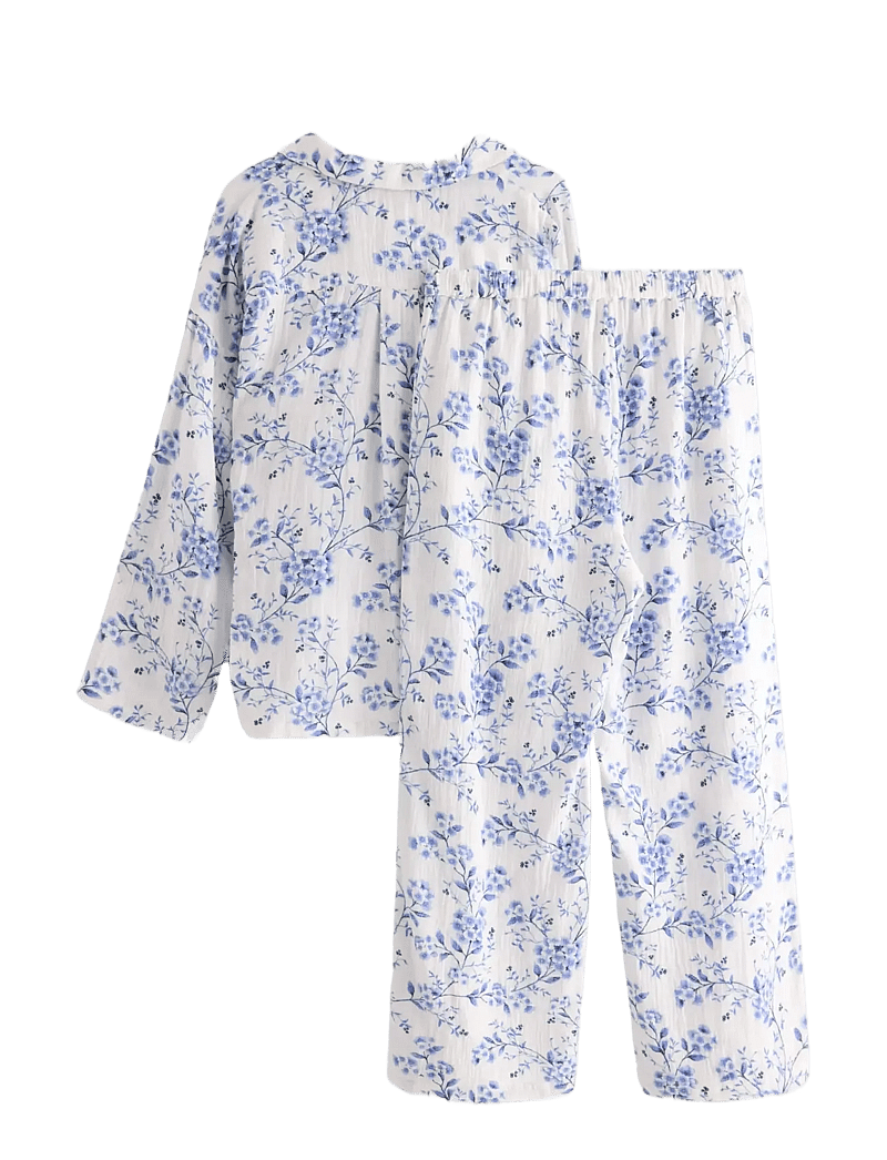 Lindex - Pyjama set cotton gauze - christmas pyjamas - blue - 2