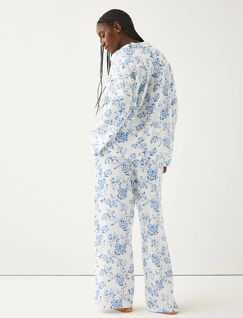 Lindex - Pyjama set cotton gauze - christmas pyjamas - blue - 3