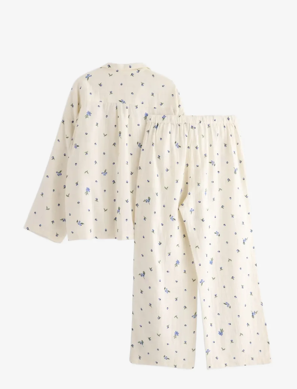 Lindex - Pyjama set cotton gauze - pyjamas - light white - 2