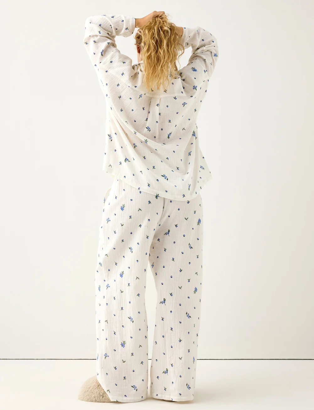 Lindex - Pyjama set cotton gauze - pyjamas - light white - 3