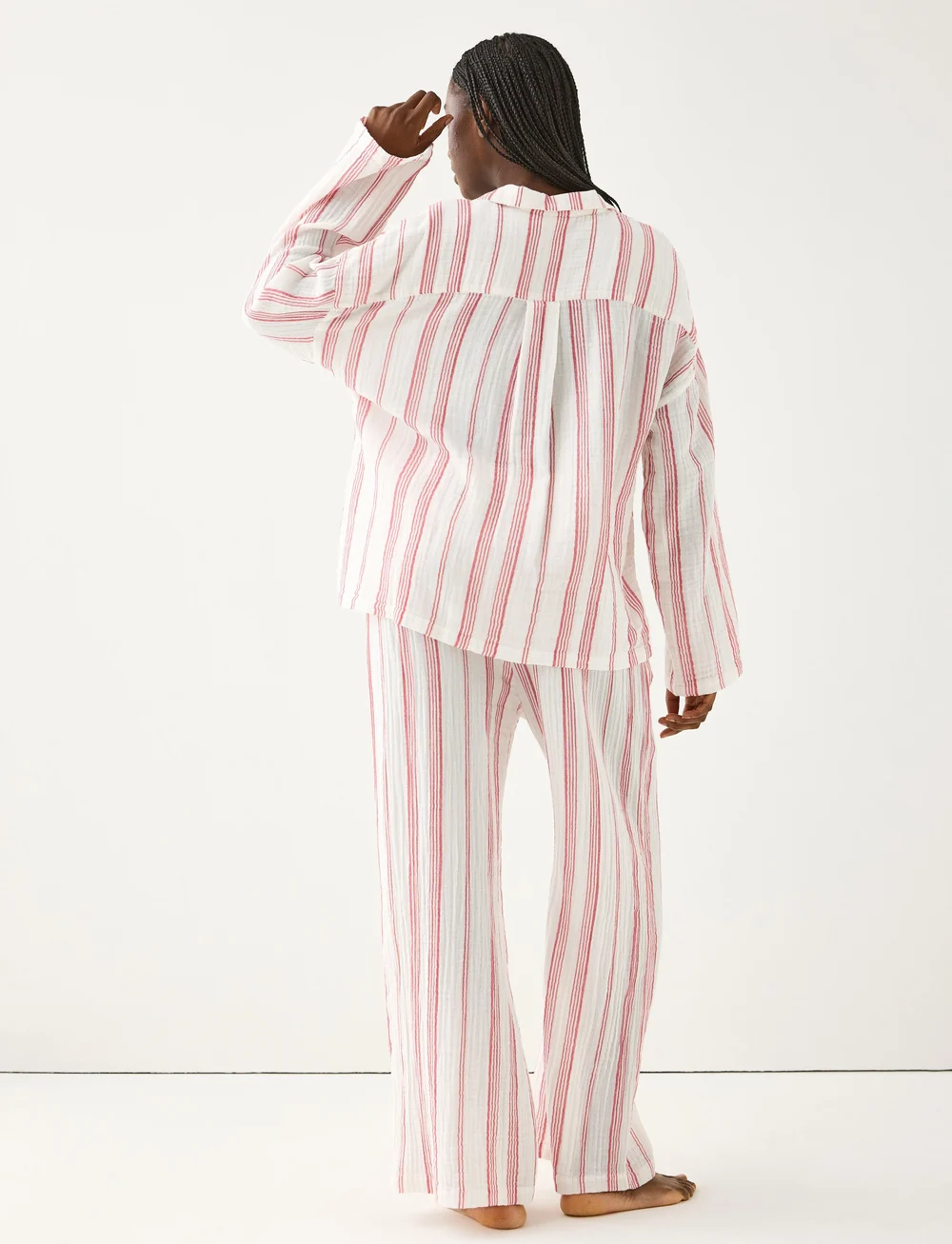 Lindex - Pyjama set cotton gauze - pyjamas - red - 3