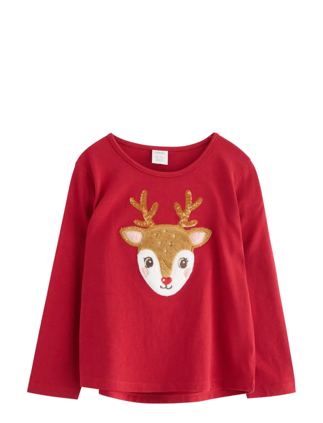 LINDEX Oberteil Ls Pile Applique Rot - 98 - Kinder