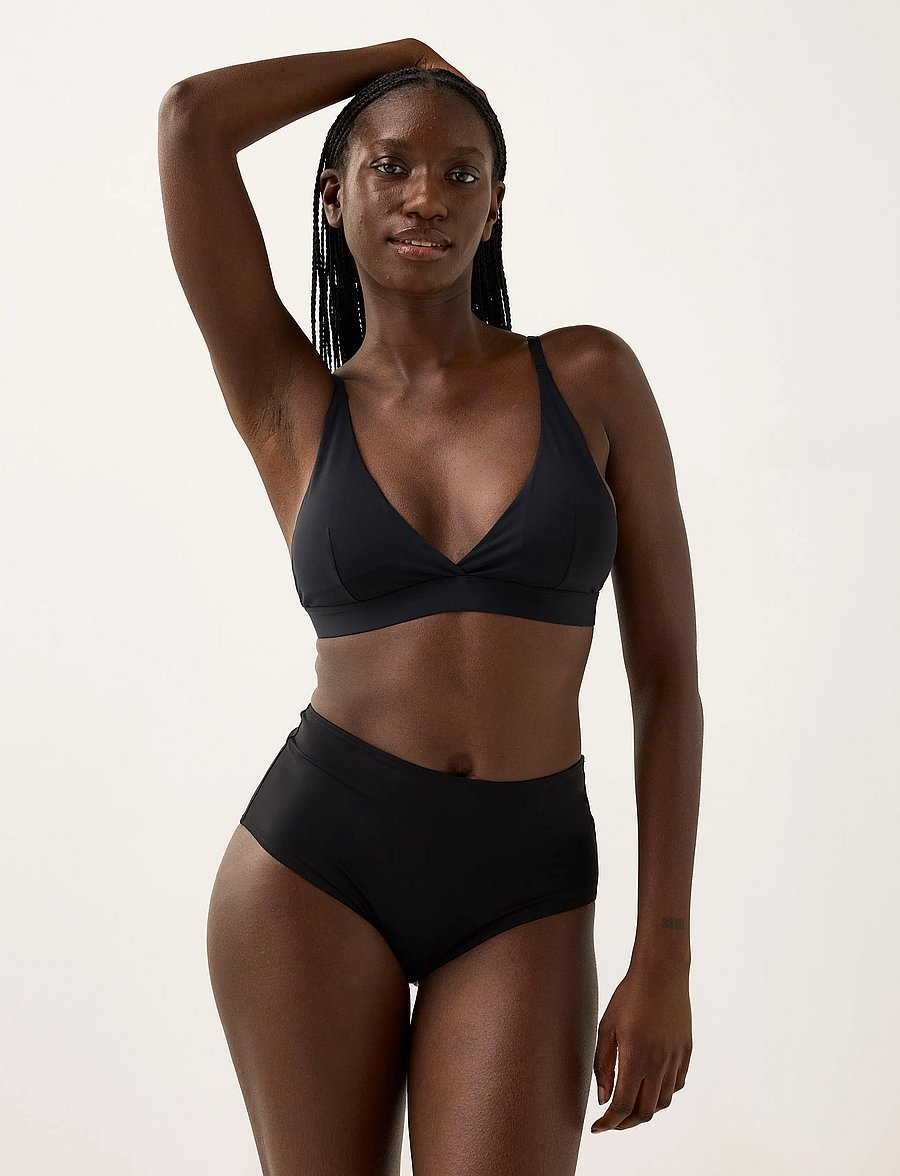 Lindex - Bikini bottom with high waist - high waist bikini bottoms - black - 0
