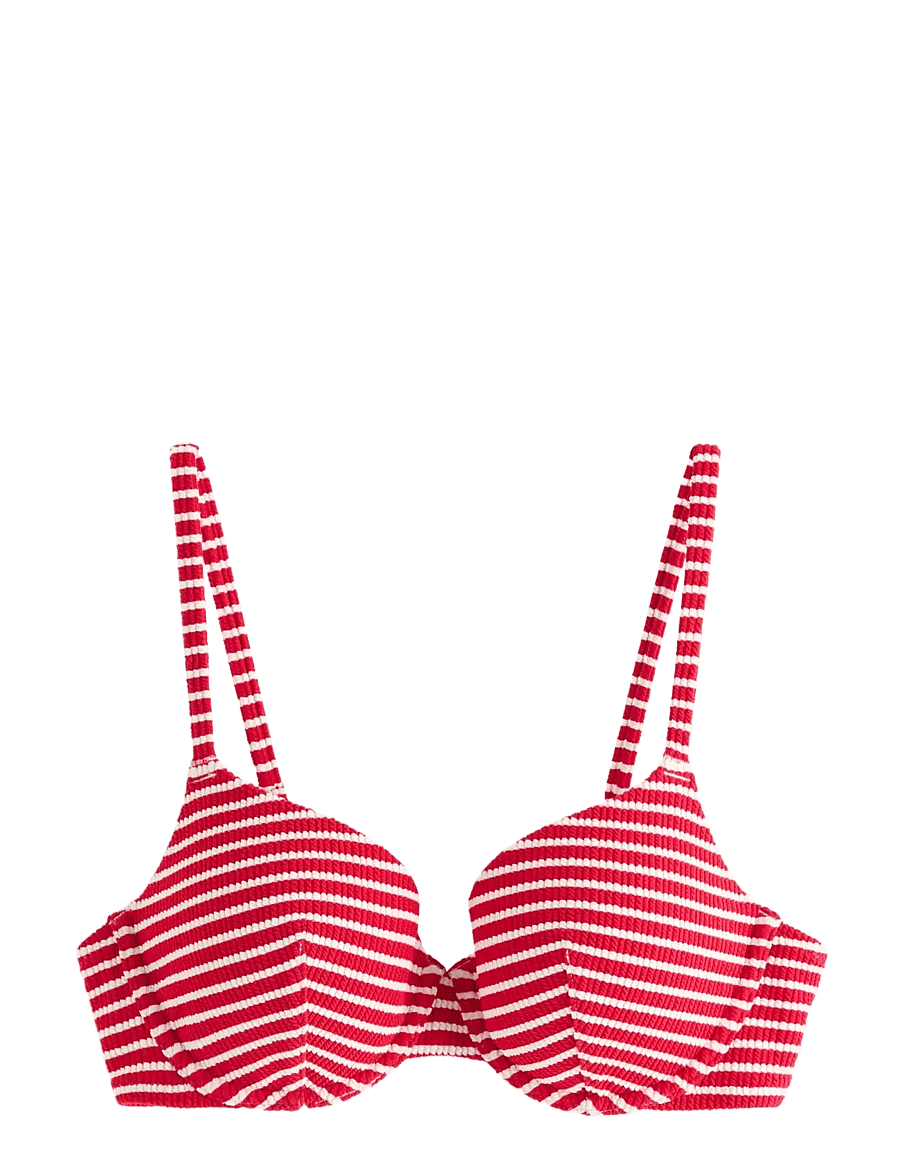 Lindex - Swim Bra LiljaT shirt Y D Crep - bikinitoppar med bygel - red - 1