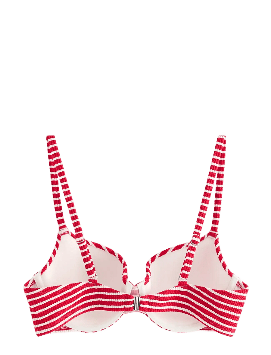 Lindex - Swim Bra LiljaT shirt Y D Crep - bikinitoppar med bygel - red - 2