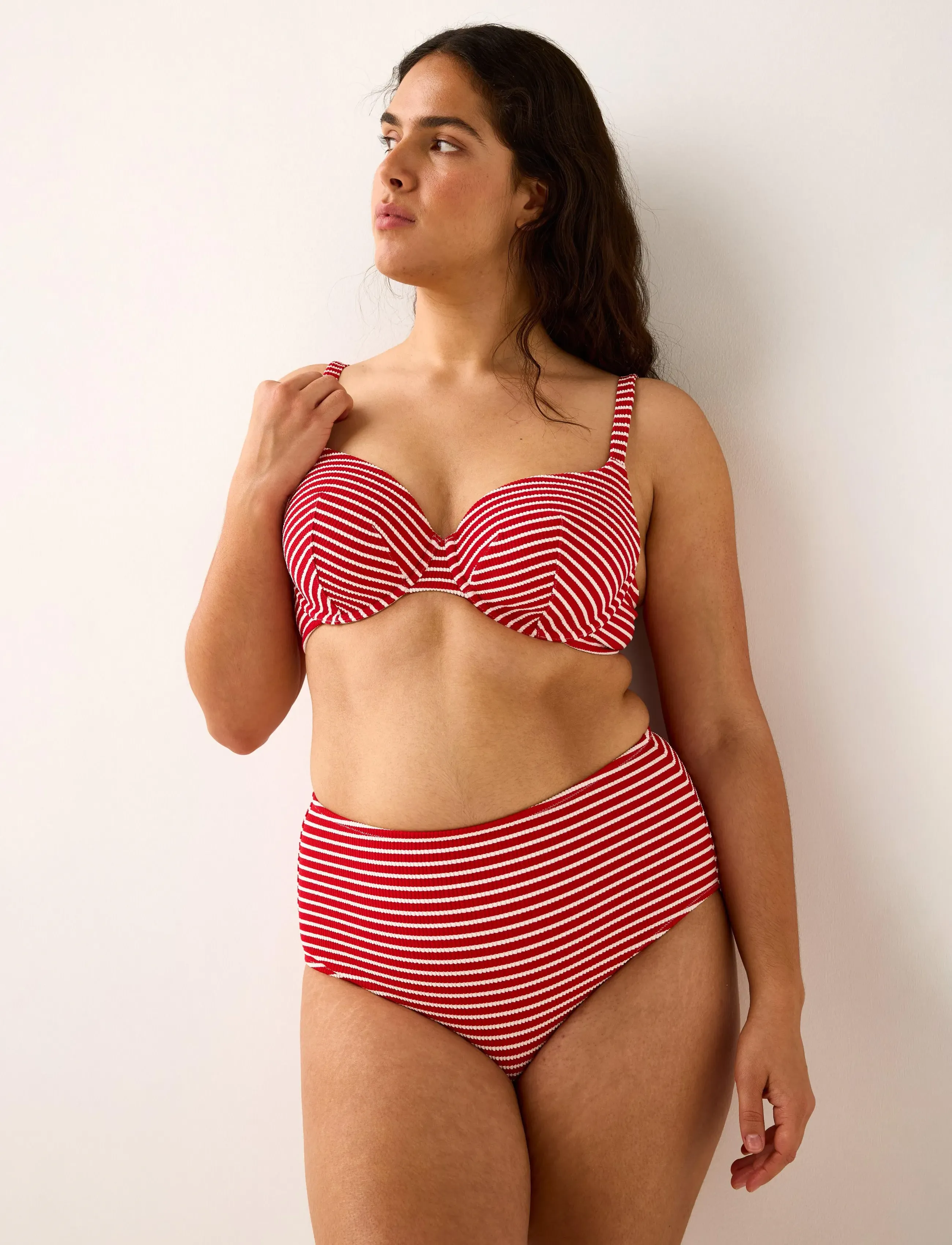 Lindex Swim Bra Liljat Shirt Y D Crep, 75 E, Bikini Oberteile, Rot - Wired Bikinitops, Frauen