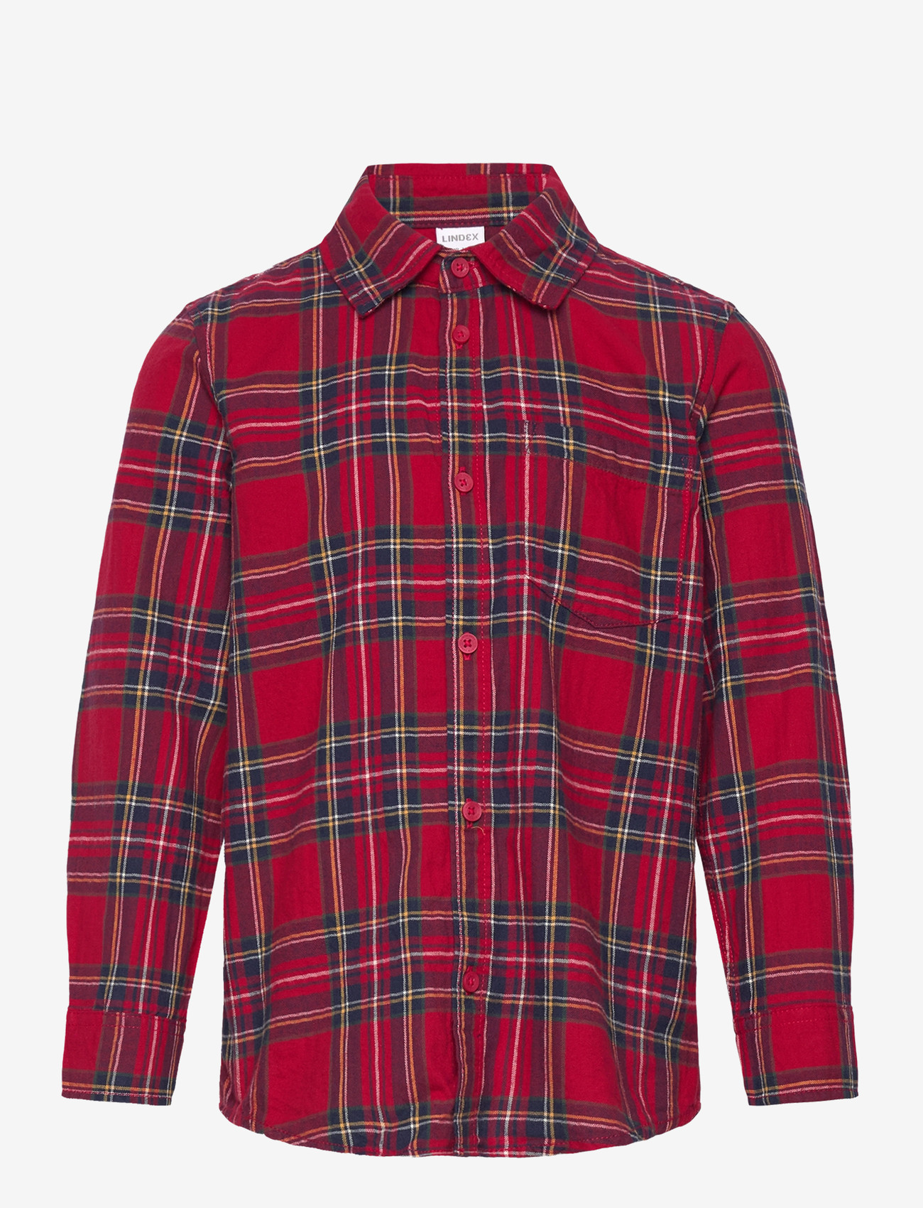 Lindex - Rutete skjorte - langärmlige hemden - dark dusty red - 1