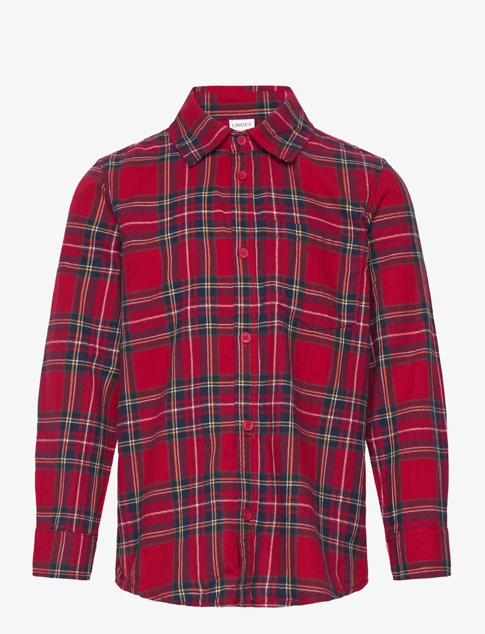 Lindex - Rutete skjorte - long-sleeved shirts - dark dusty red - 1