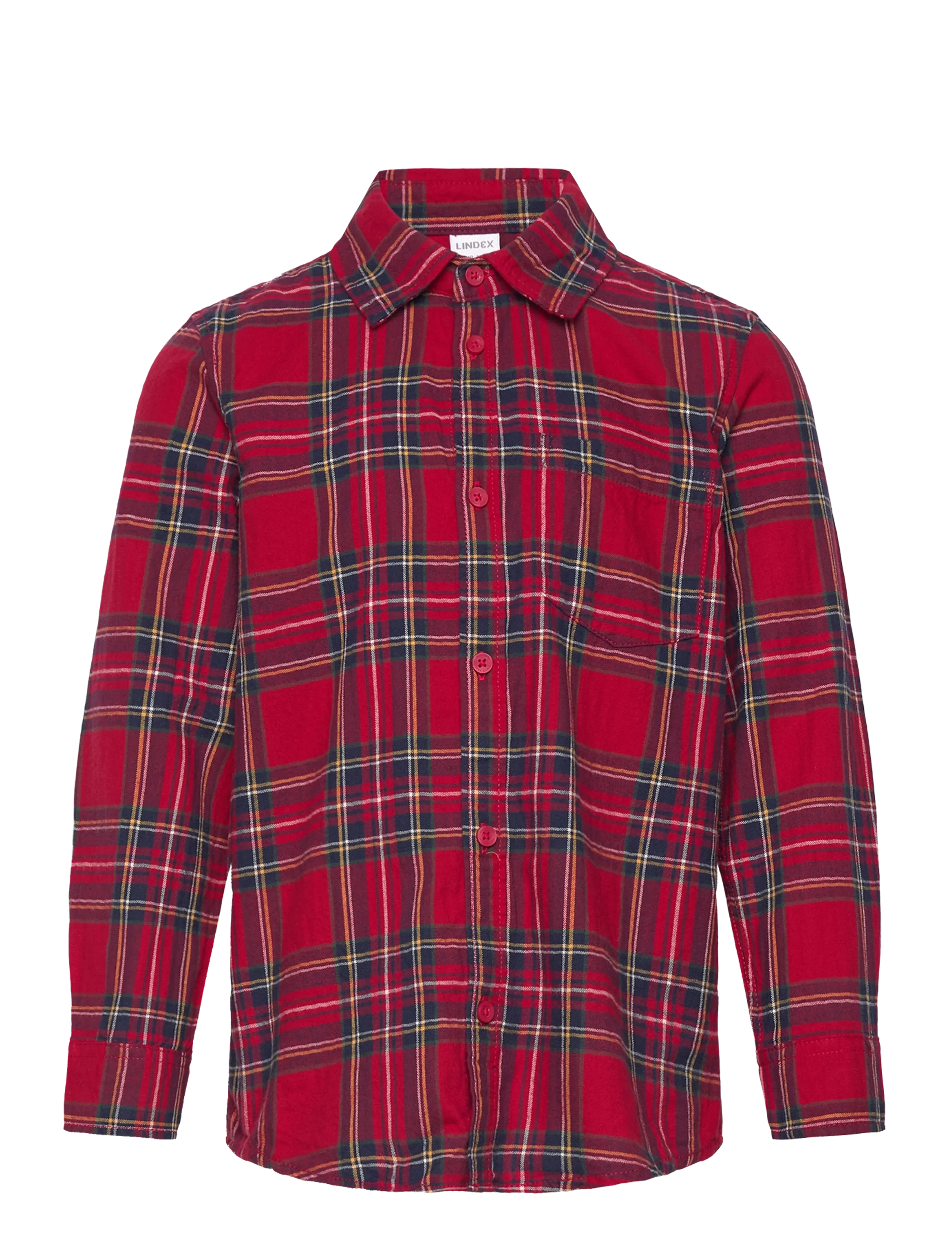 Lindex Rutig skjorta - 4 for 3 - DARK DUSTY RED / red