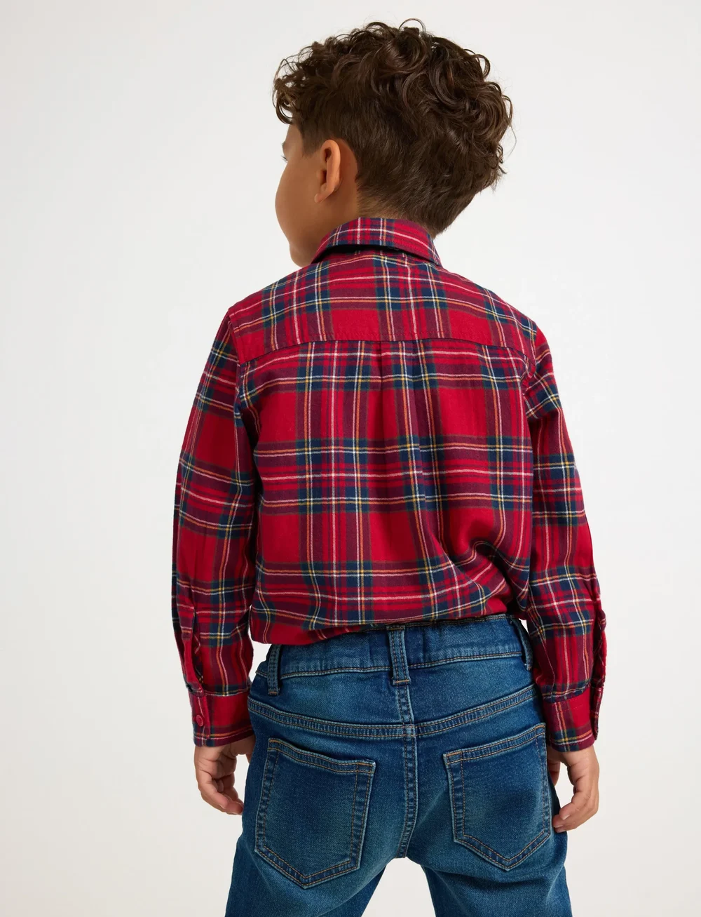 Lindex - Rutete skjorte - long-sleeved shirts - dark dusty red - 3