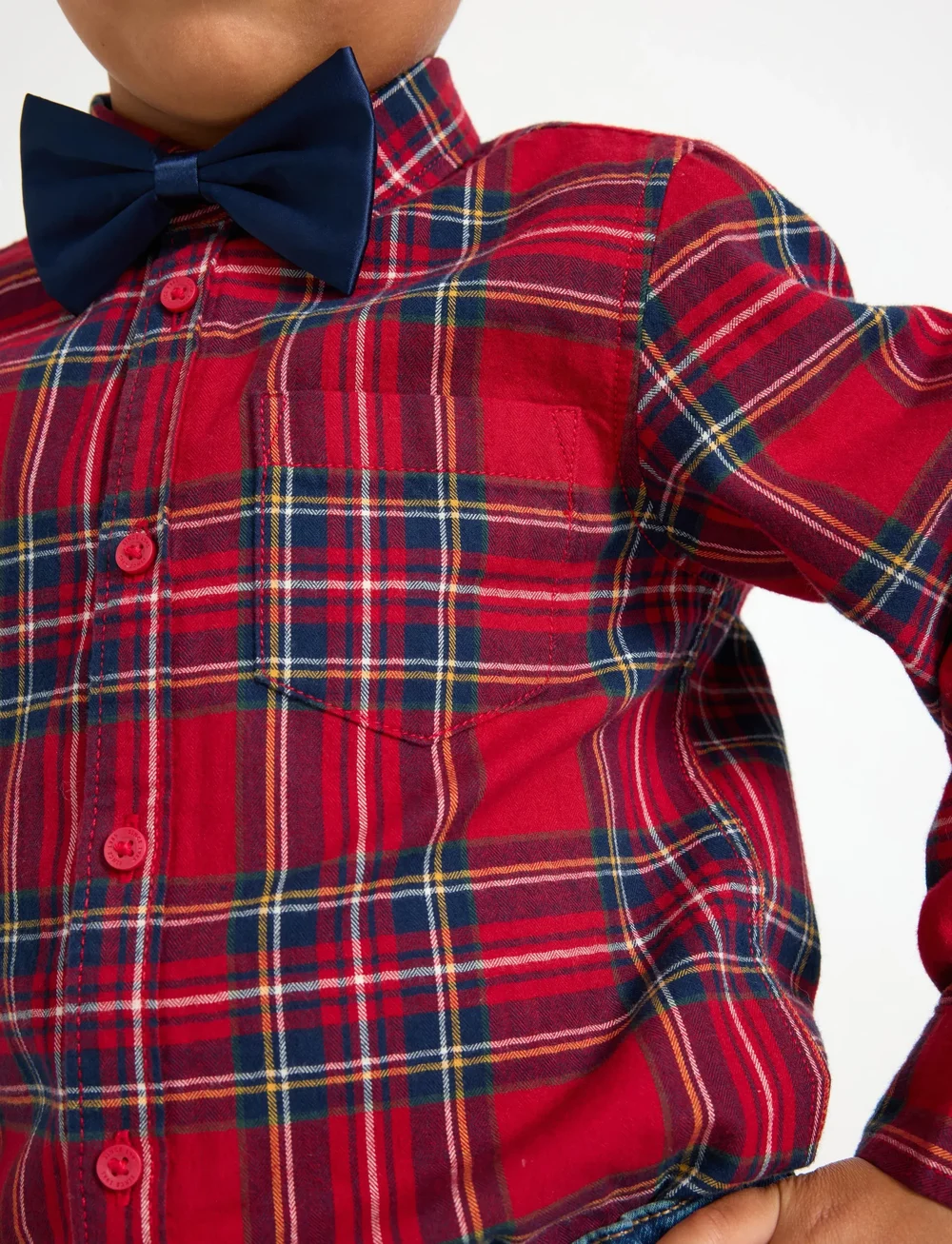 Lindex - Rutete skjorte - long-sleeved shirts - dark dusty red - 4