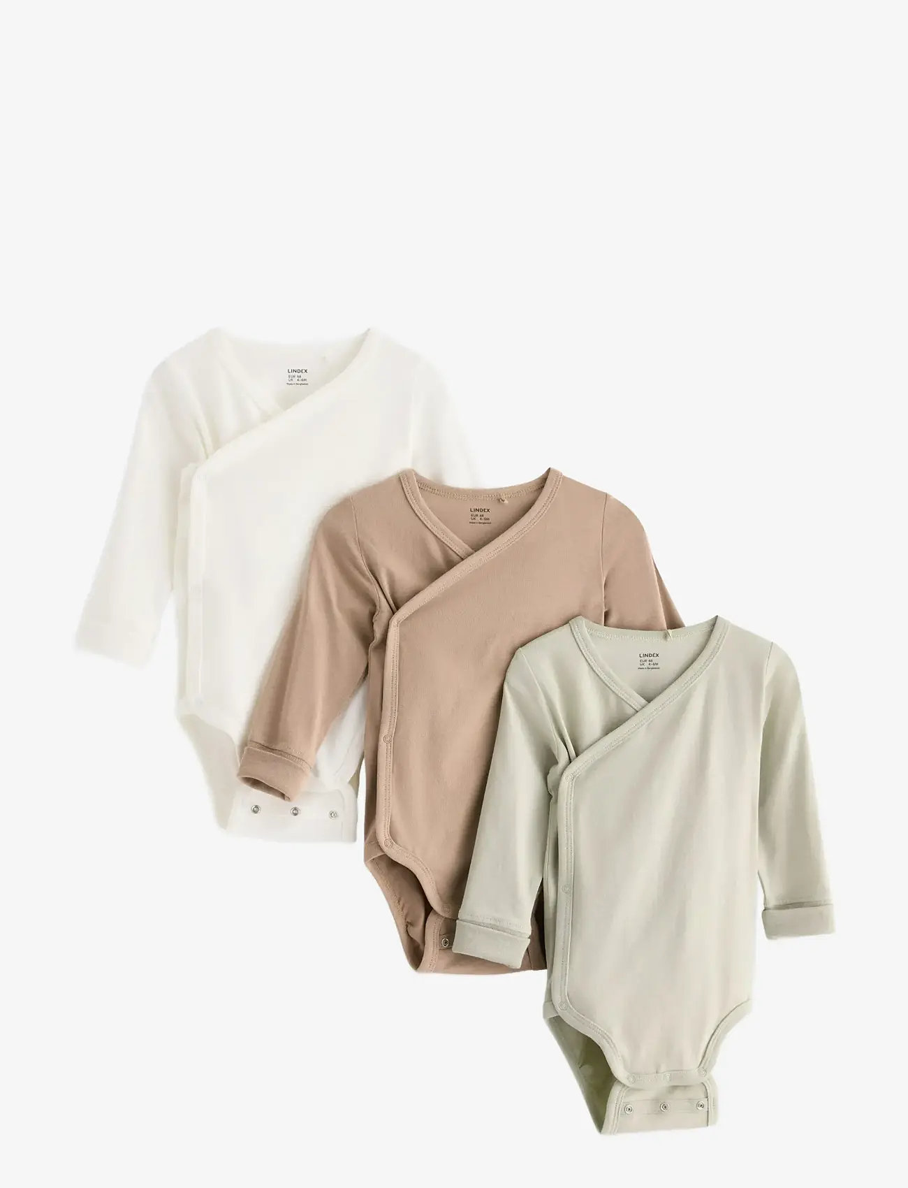 Lindex - Body wrap basic 3 pack - light dusty green - 0