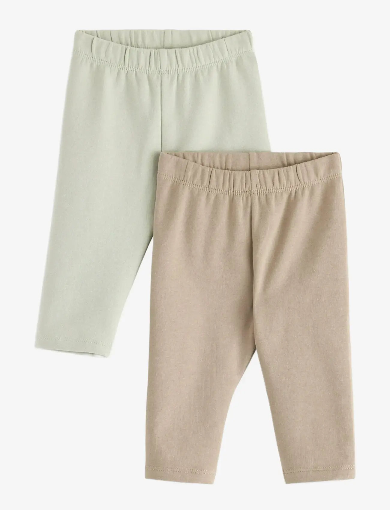 Lindex - Leggings brushed inside basic - efterårstøj - light dusty green - 0
