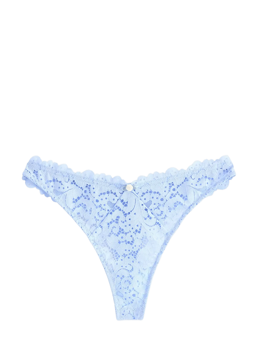 Lindex - Thong with regular waist - thongs - light blue - 1
