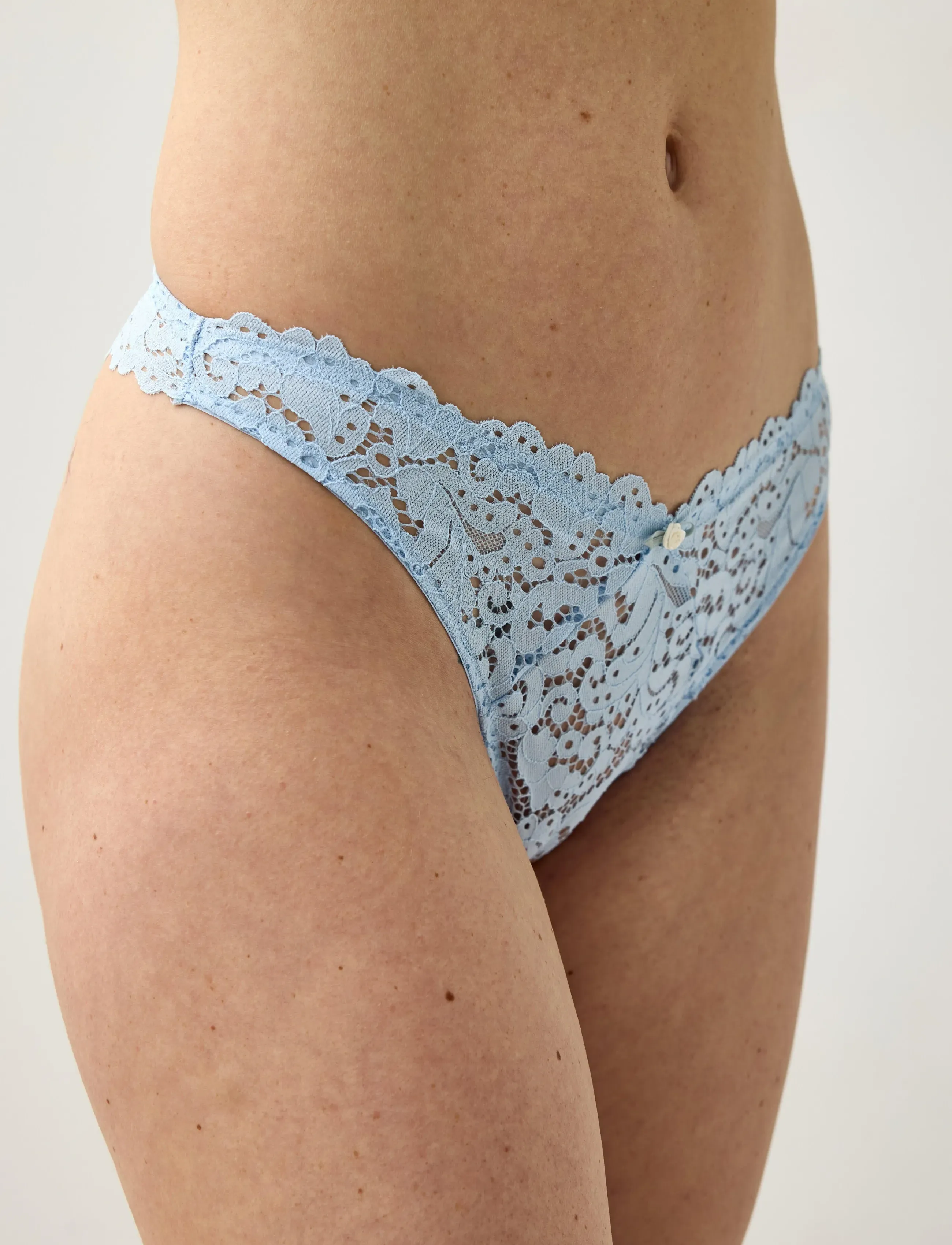 Lindex - Thong with regular waist - thongs - light blue - 4