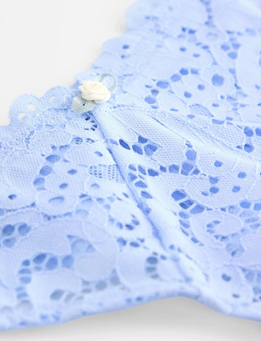 Lindex - Thong with regular waist - thongs - light blue - 5