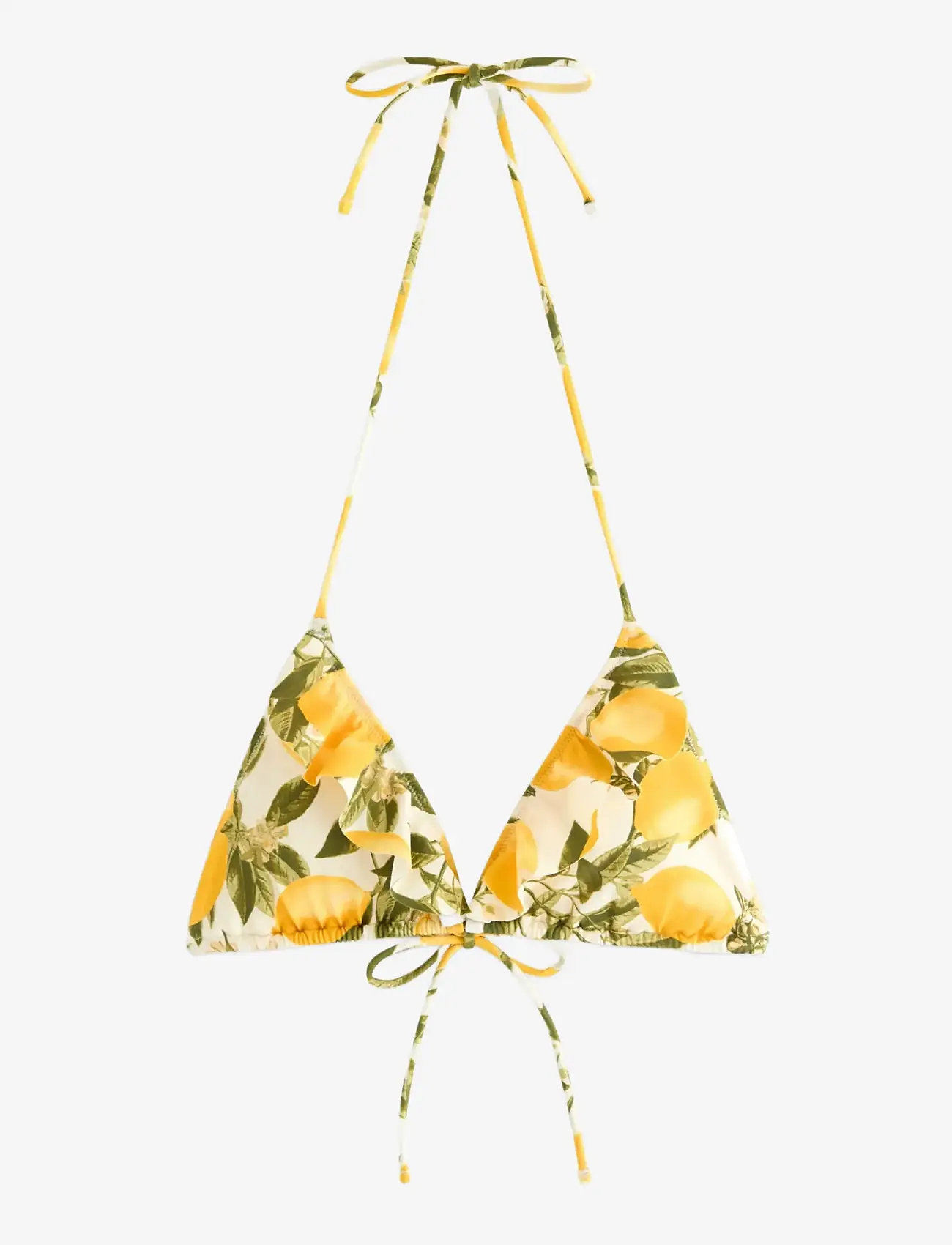Lindex - Triangle bikini bra - trekantsbikinier - dark dusty yellow - 1