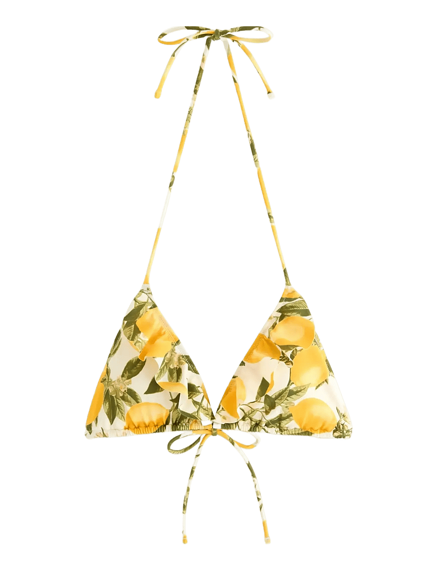 Lindex - Triangle bikini bra - trijstūra bikini augšiņa - dark dusty yellow - 1