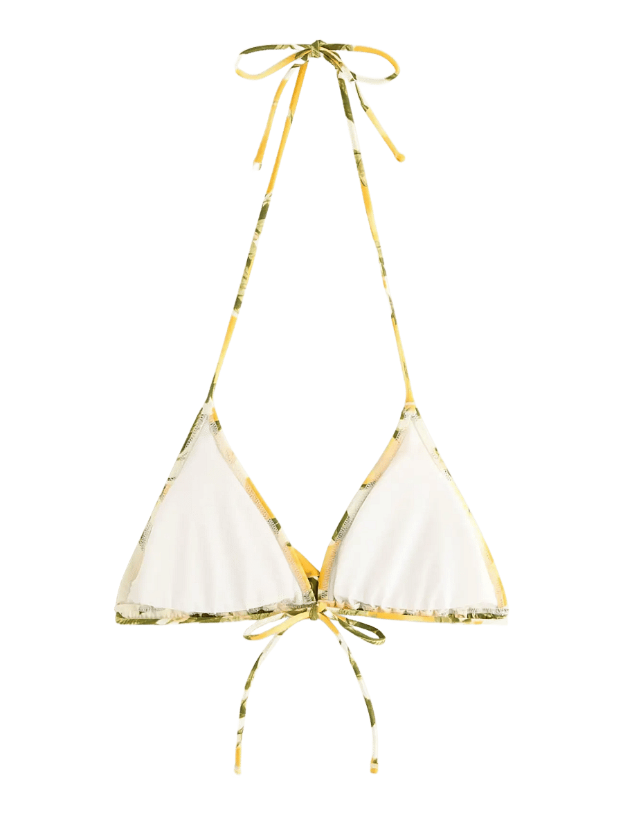 Lindex - Triangle bikini bra - trijstūra bikini augšiņa - dark dusty yellow - 2