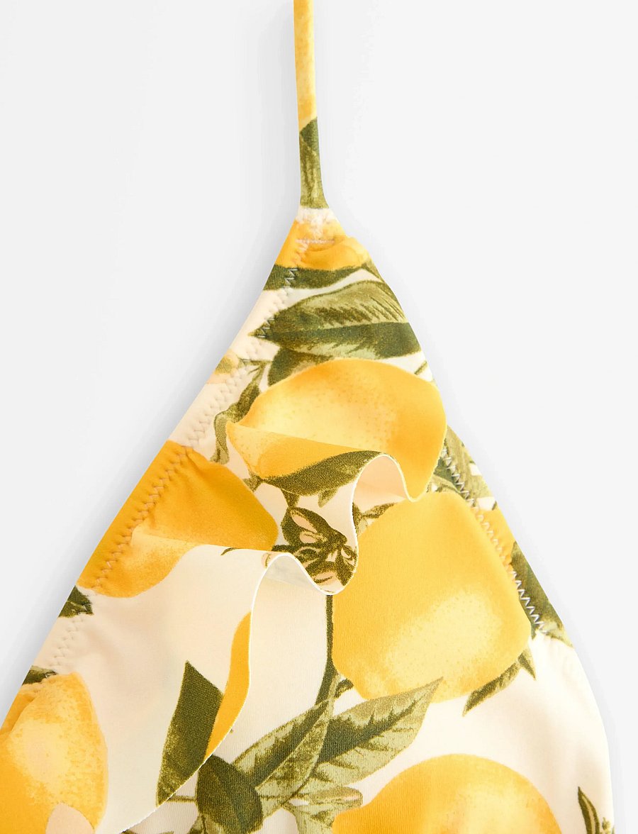 Lindex - Triangle bikini bra - trijstūra bikini augšiņa - dark dusty yellow - 5
