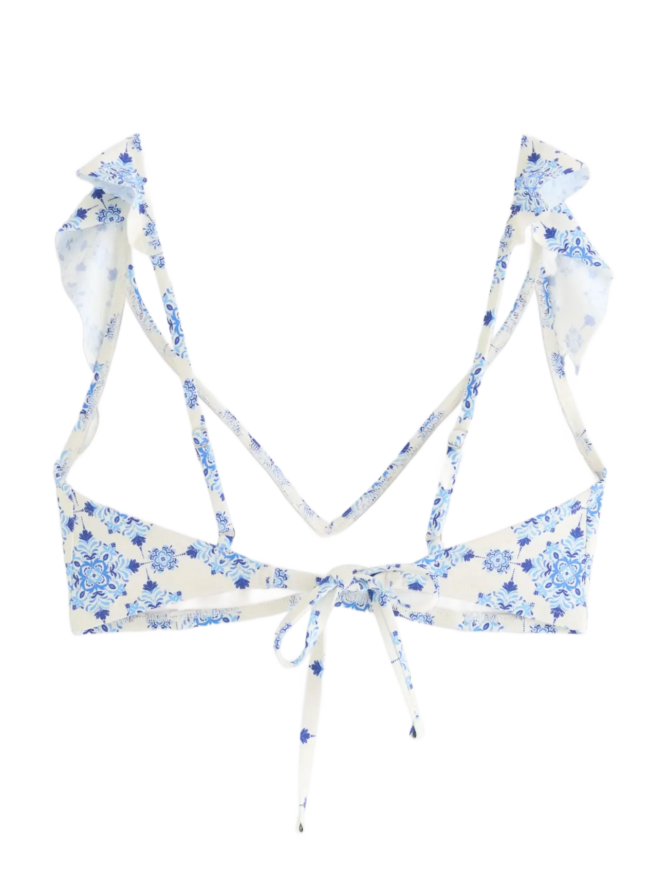 Lindex - Padded triangle bikini bra - trekantsbikinier - blue - 2