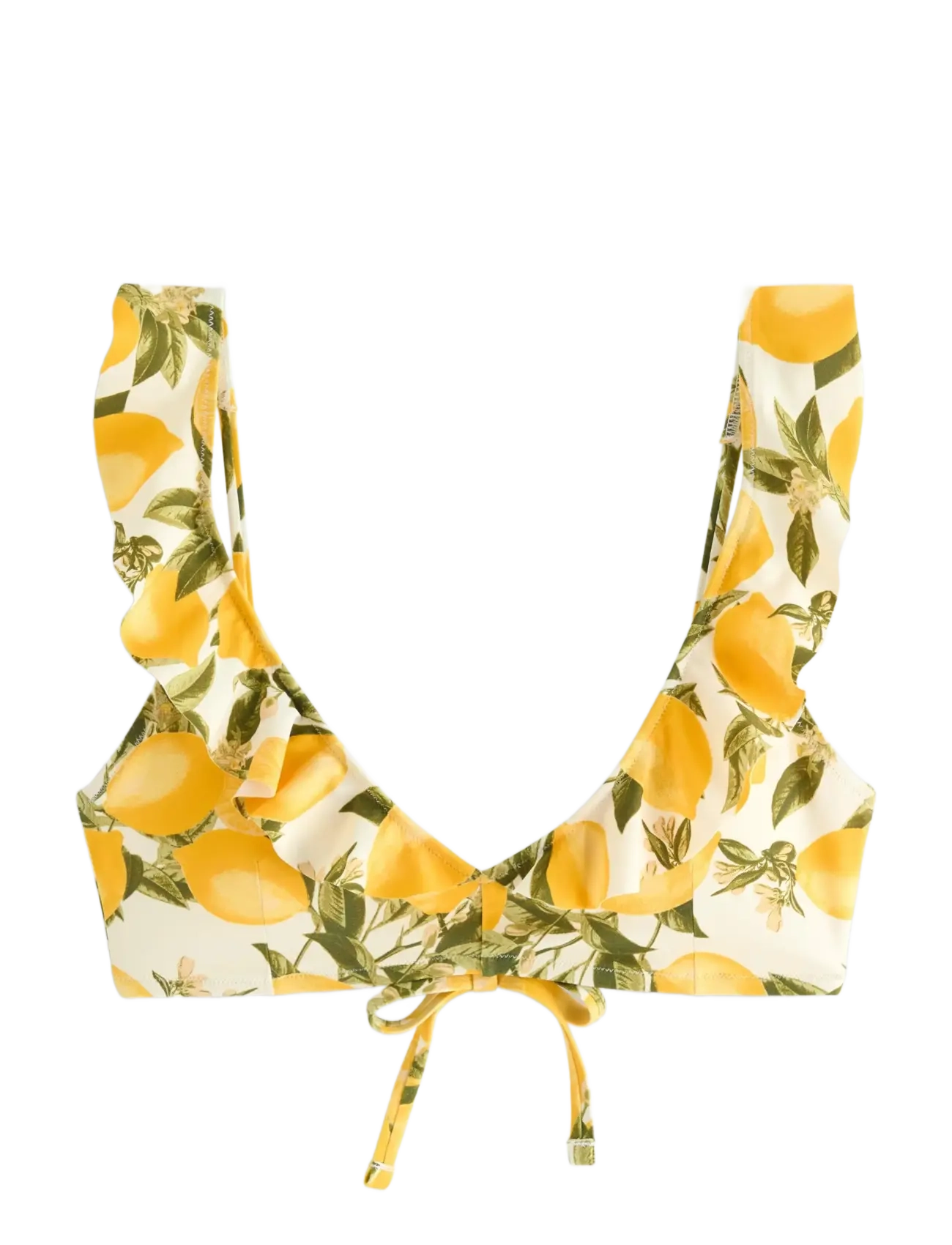 LINDEX Gefüttert Triangle Bikini BH Gelb - M - Damen