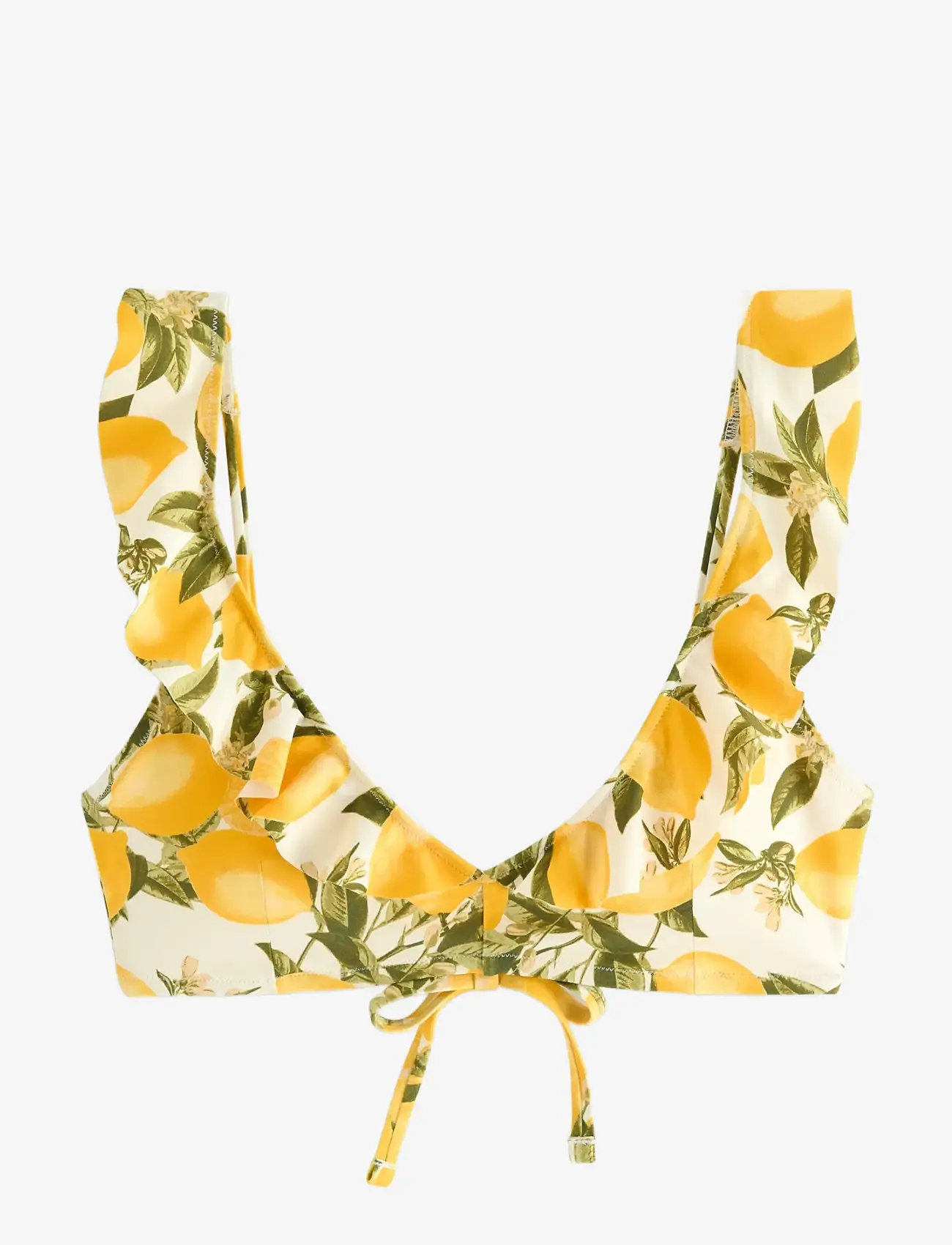 Lindex - Padded triangle bikini bra - dreieck-bikini-oberteile - dark dusty yellow - 1