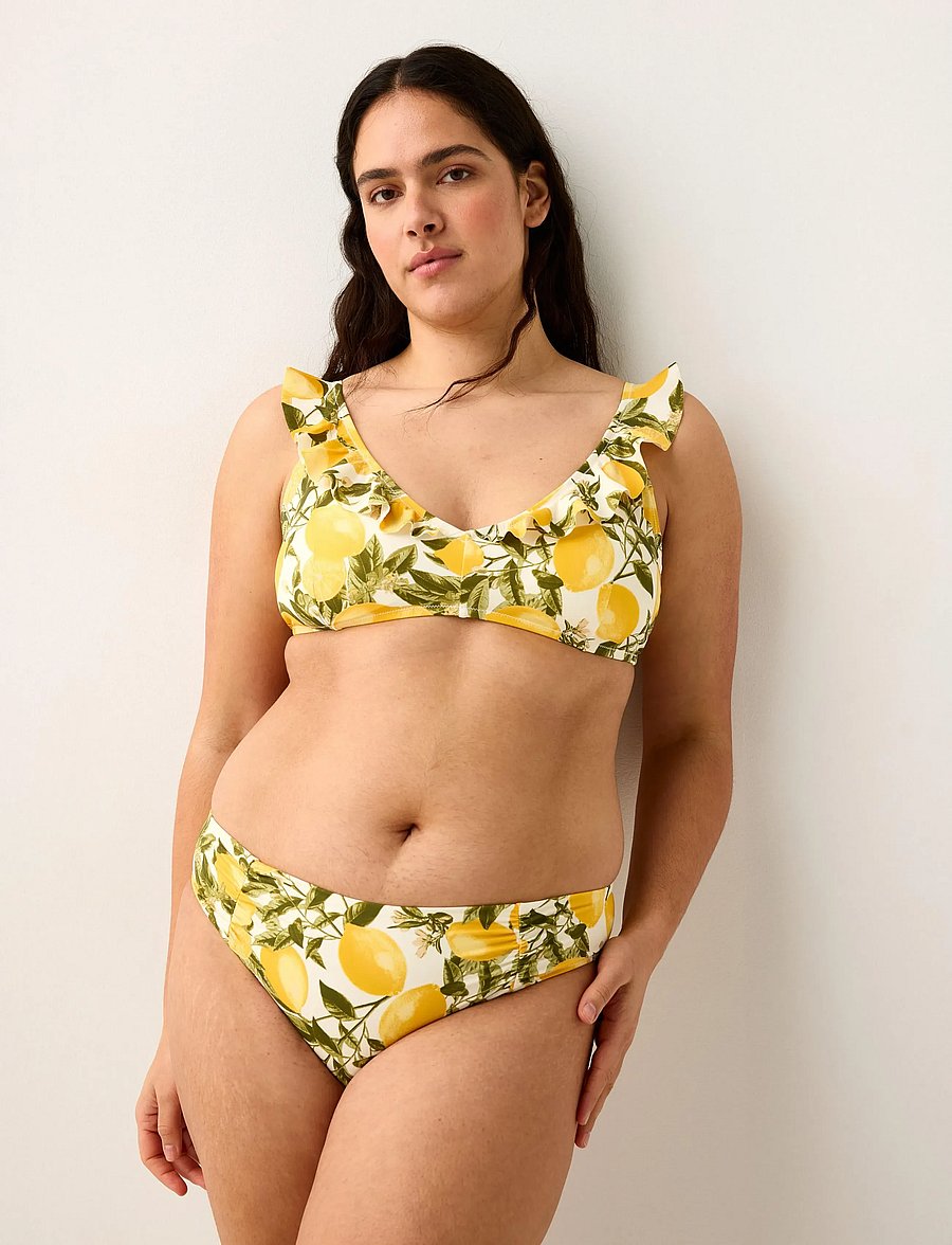 Lindex - Padded triangle bikini bra - kolmnurksed bikiinid - dark dusty yellow - 0