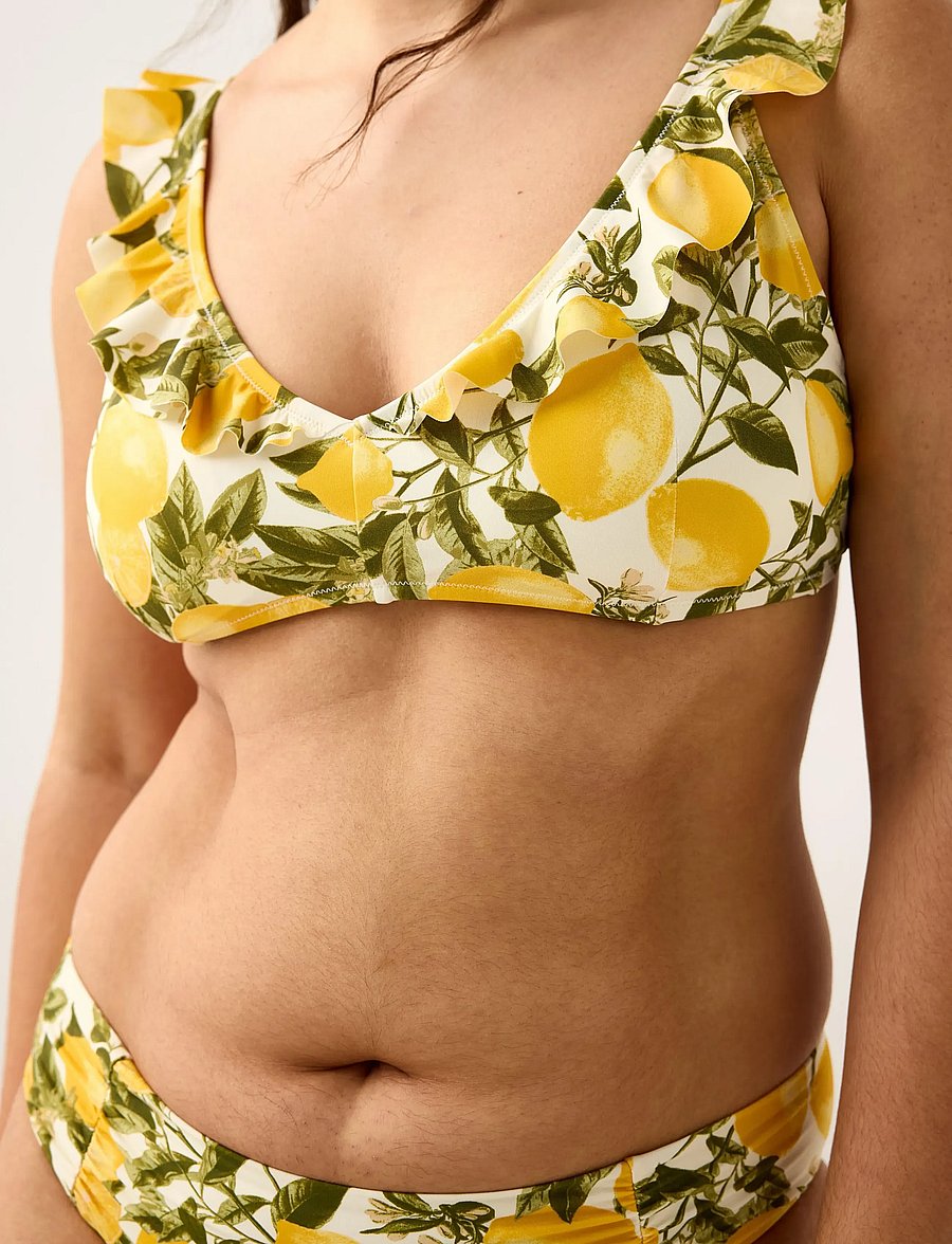Lindex - Padded triangle bikini bra - kolmnurksed bikiinid - dark dusty yellow - 4