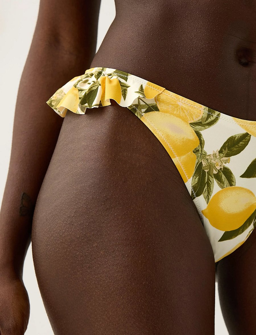 Lindex - Brazilian bikini bottom - brazilian bikinier - dark dusty yellow - 4