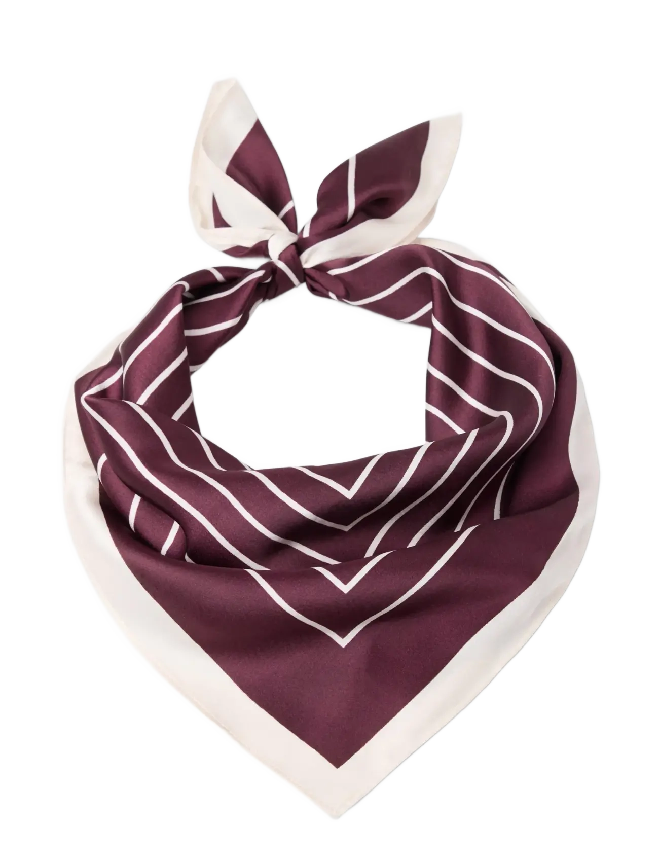 Scarf stripe Helena - DARK DUSTY RED