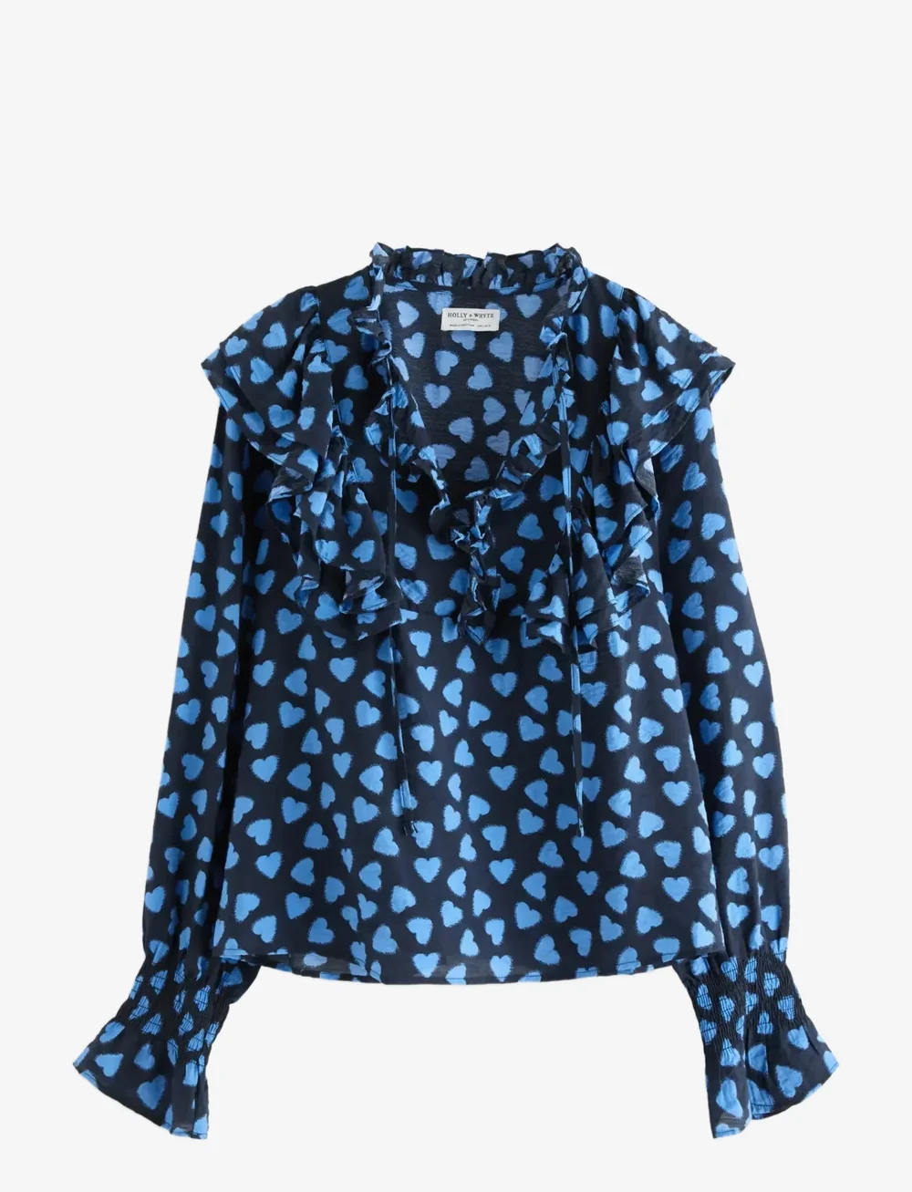 Lindex - Långärmad blus - langærmede bluser - dark navy - 1