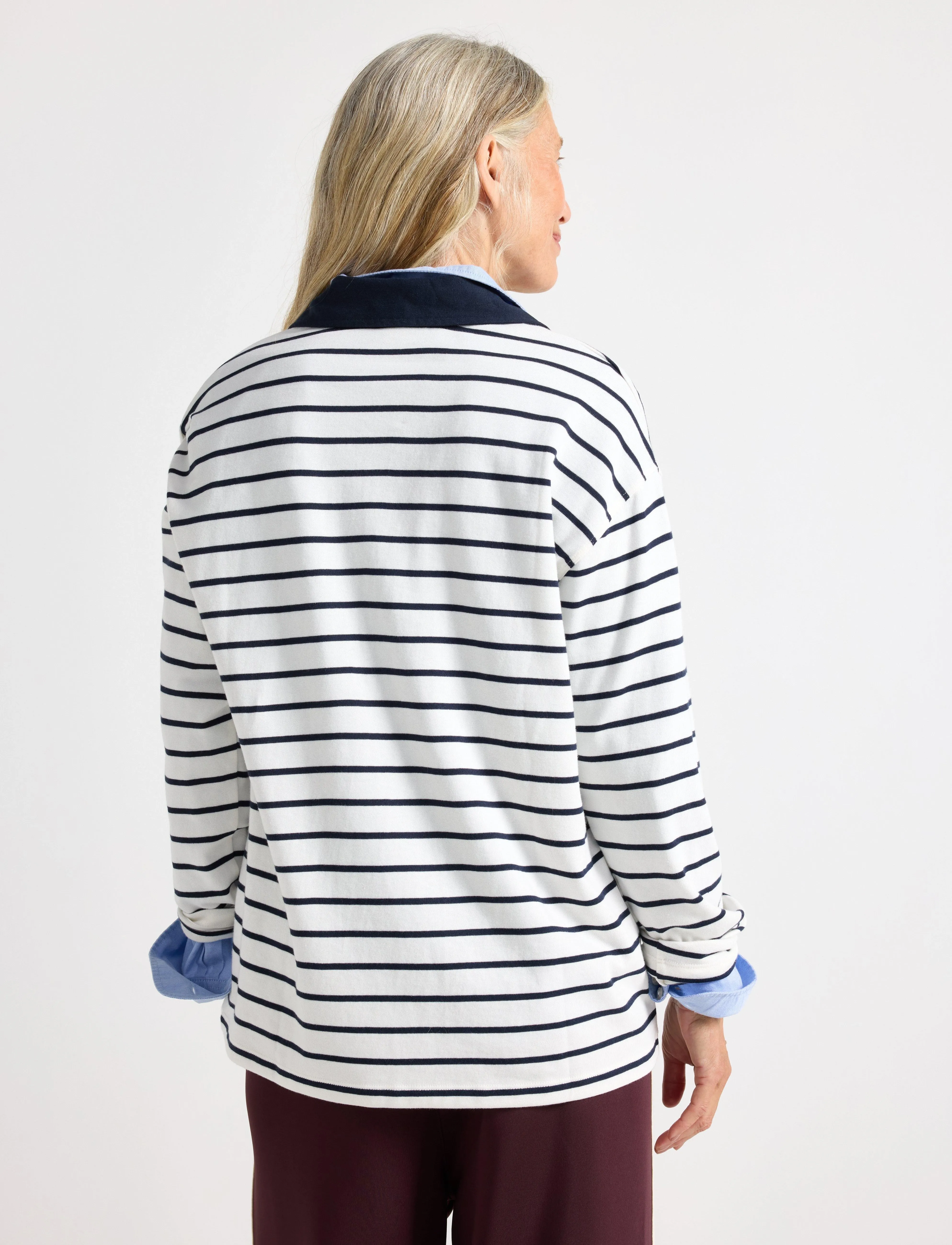 Lindex - Sweater Emma Rugby - topi ar garām piedurknēm - light white - 3