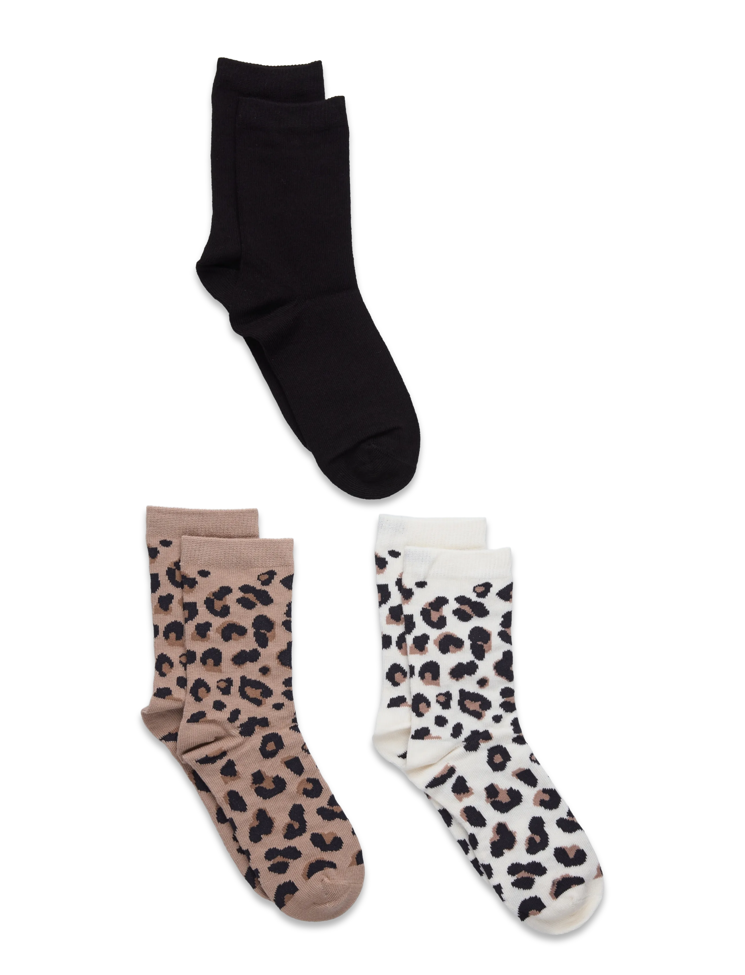 Lindex Socks 3 pack BG leo - Winter Deals - BEIGE / beige