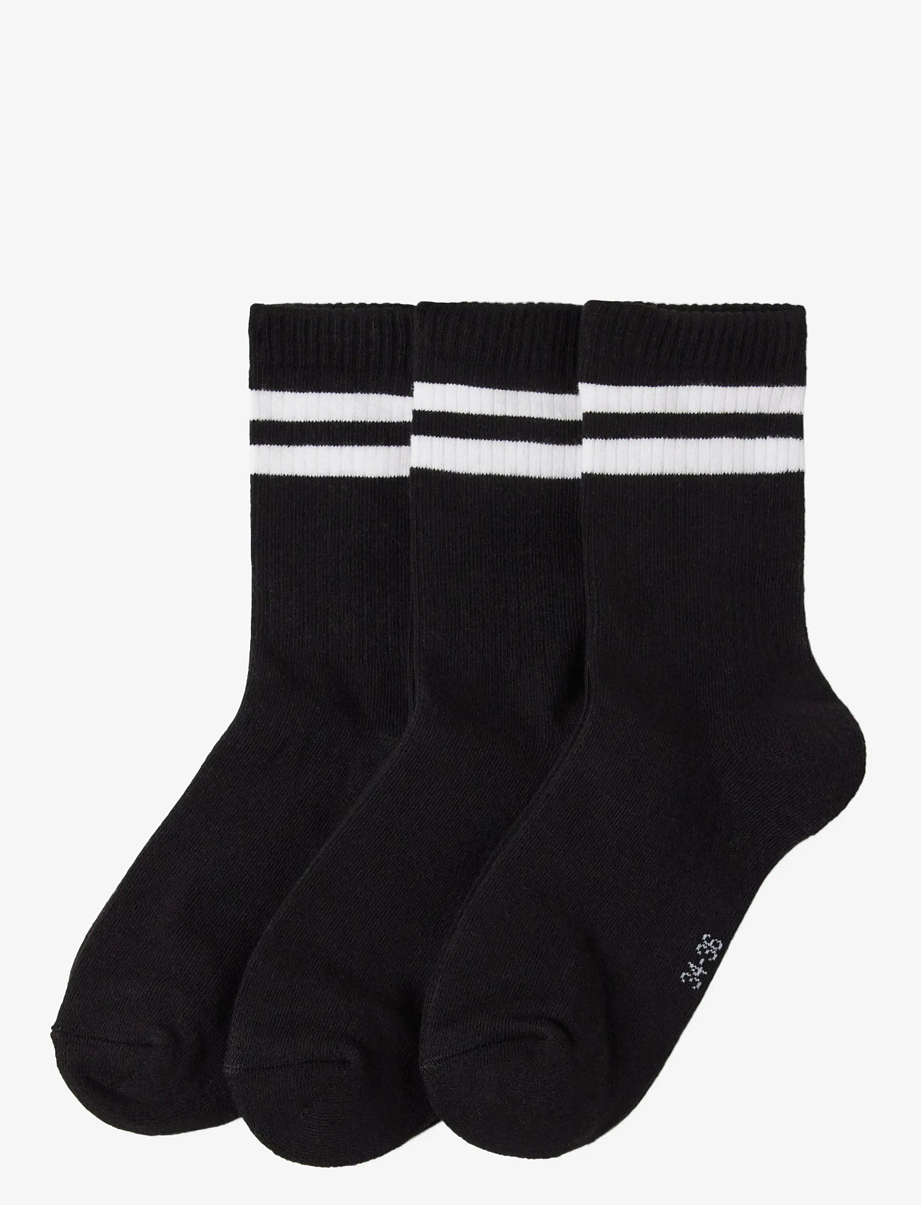 Lindex - 3-pack socks - strømper - black - 0